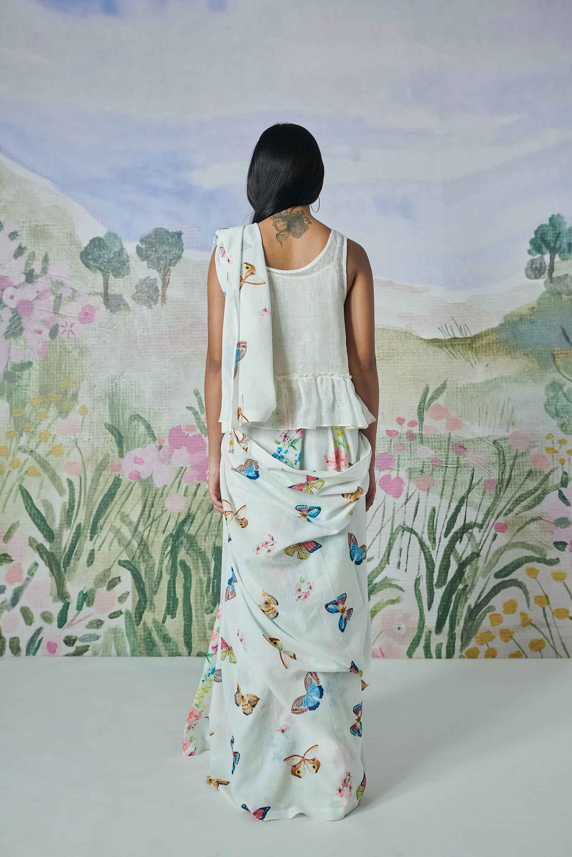 Floral Cotton Sari