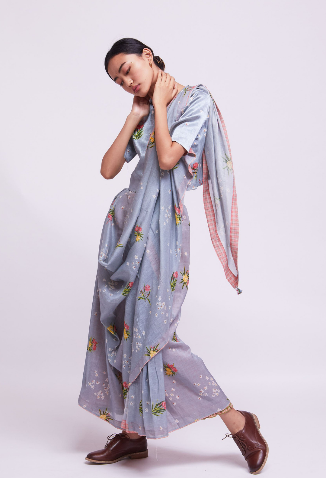 Parijaat Cotton Silk Sari