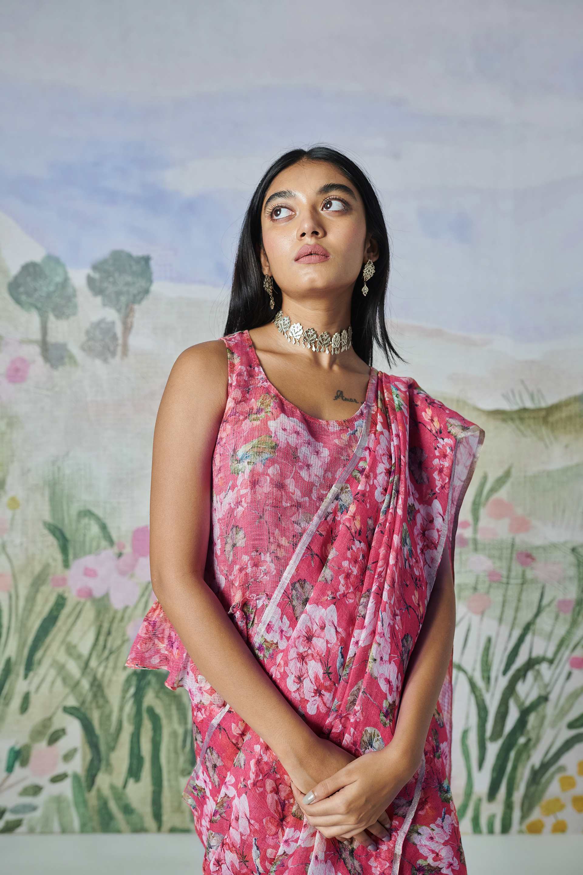 Nadiya Paar Rani & Pink Color Sari