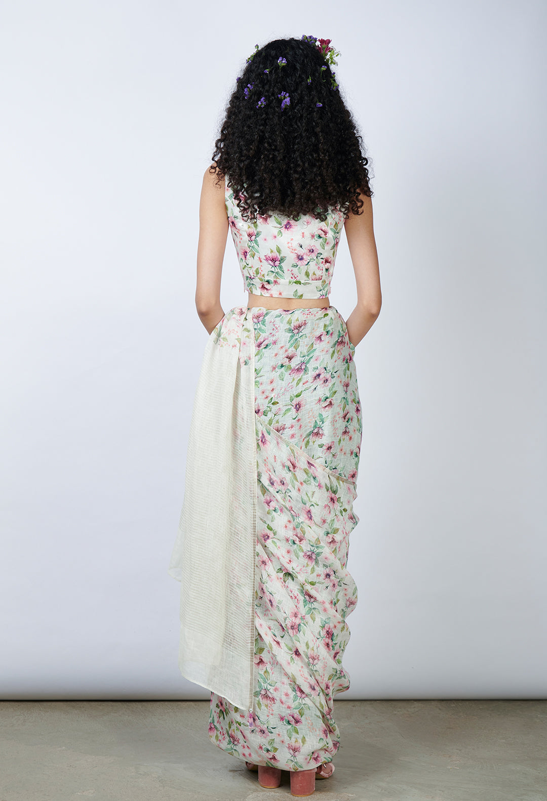 Sangria Linen Sari