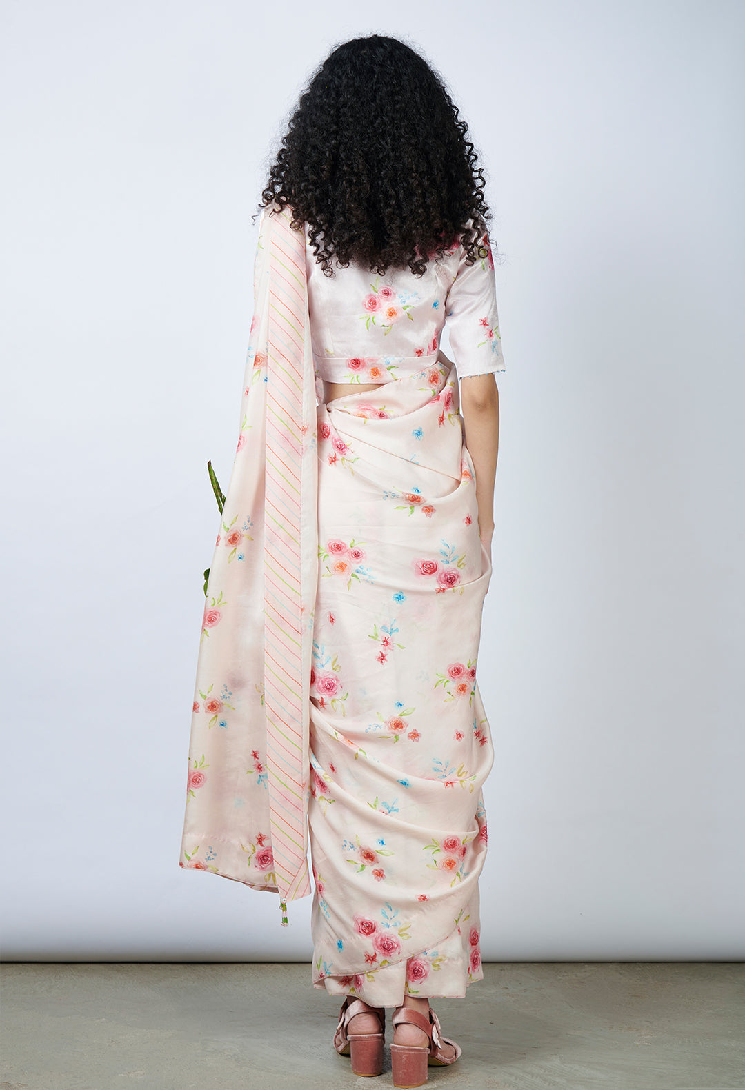 Roseberry Mulberry Silk Sari