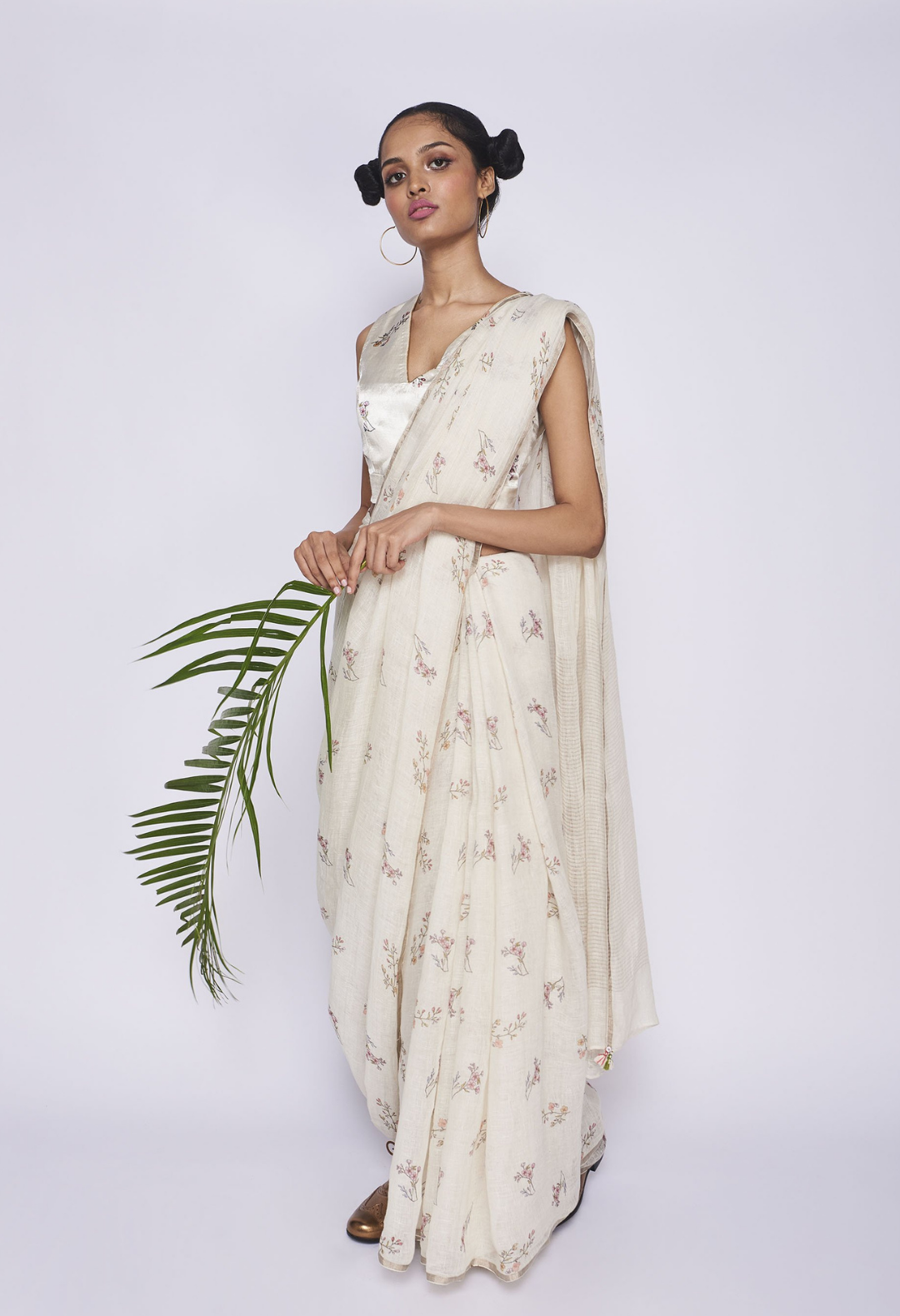 Twigs Linen Sari