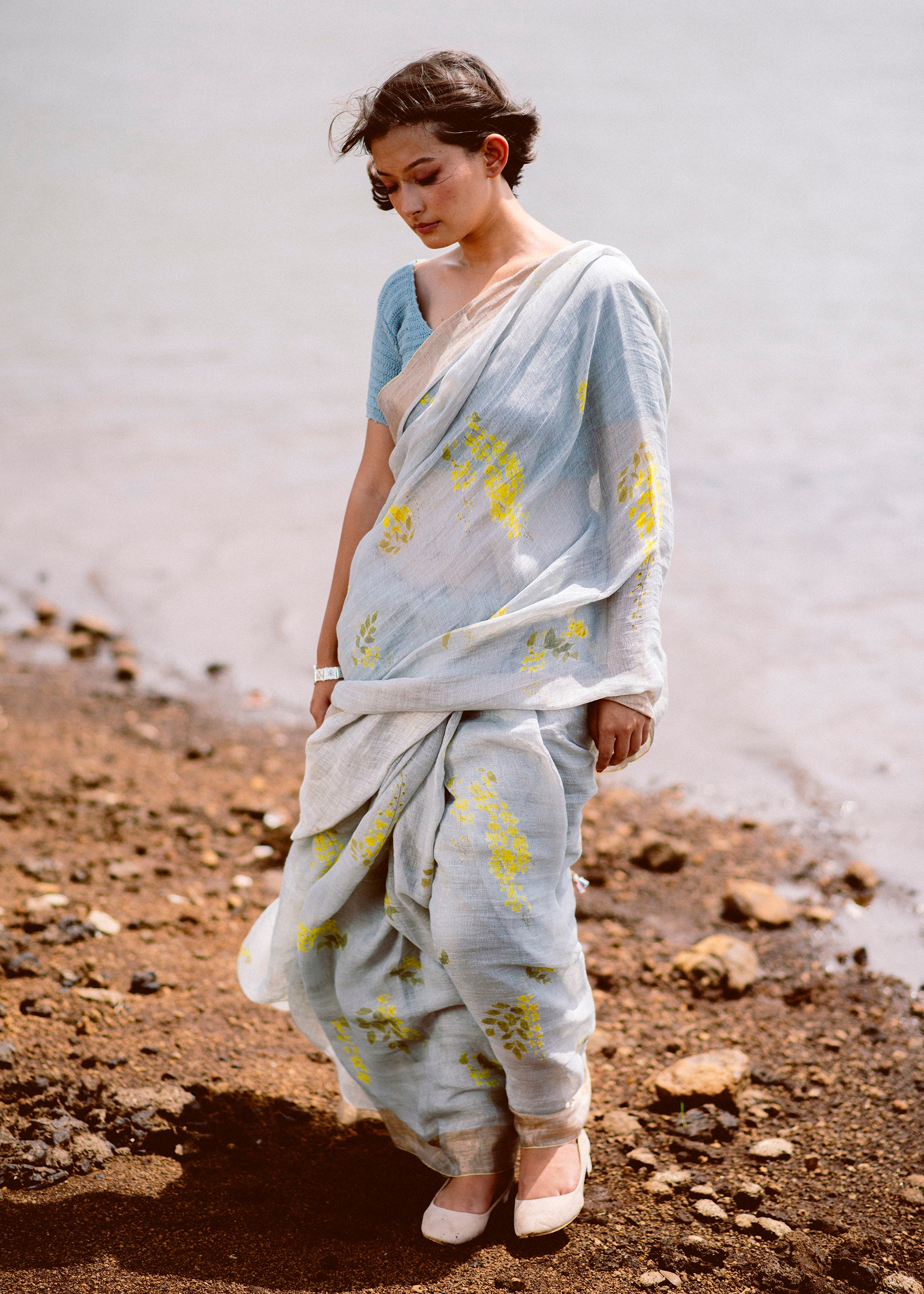 Nadiya Paar Pale Blue Sari
