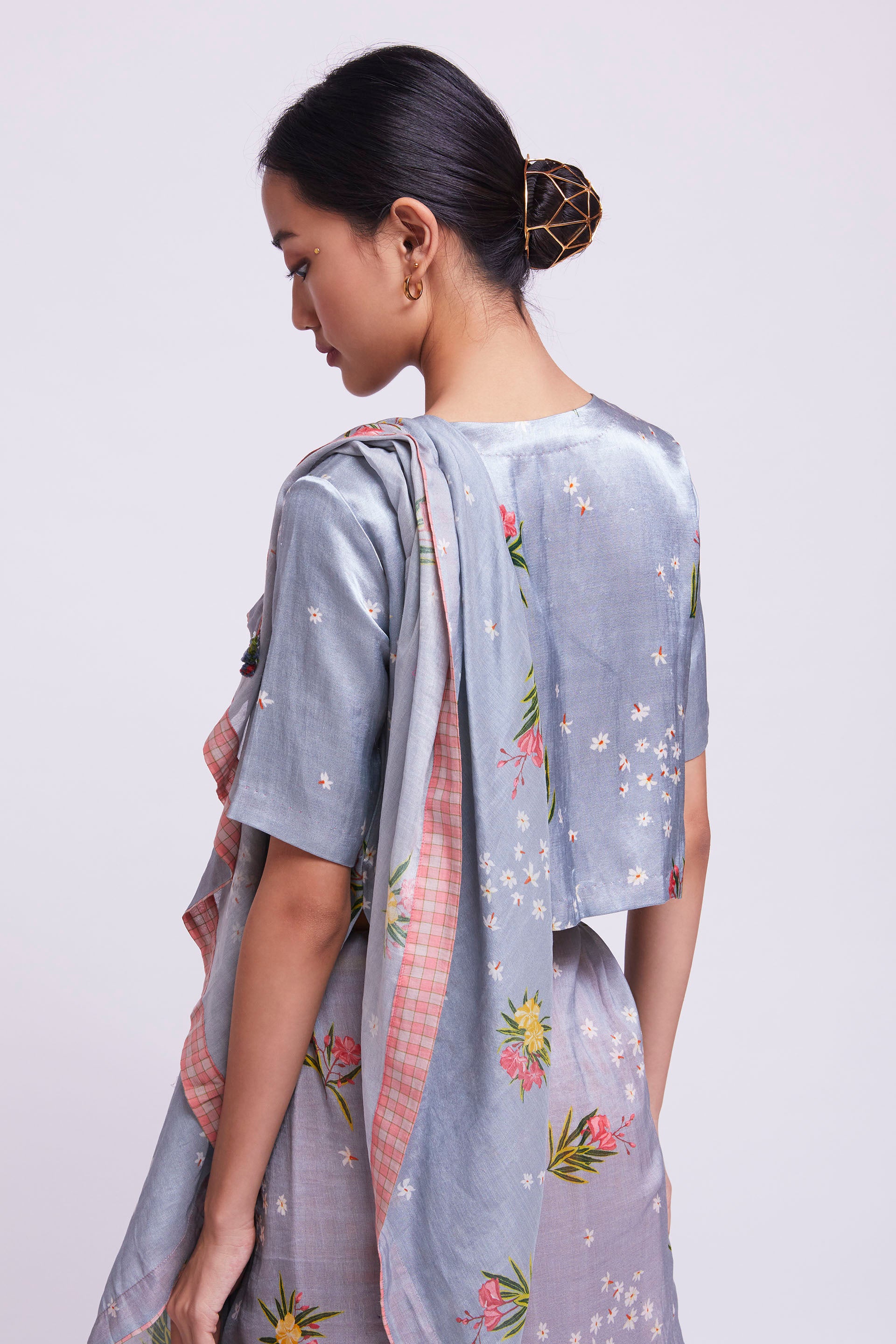 Parijaat Cotton Silk Sari