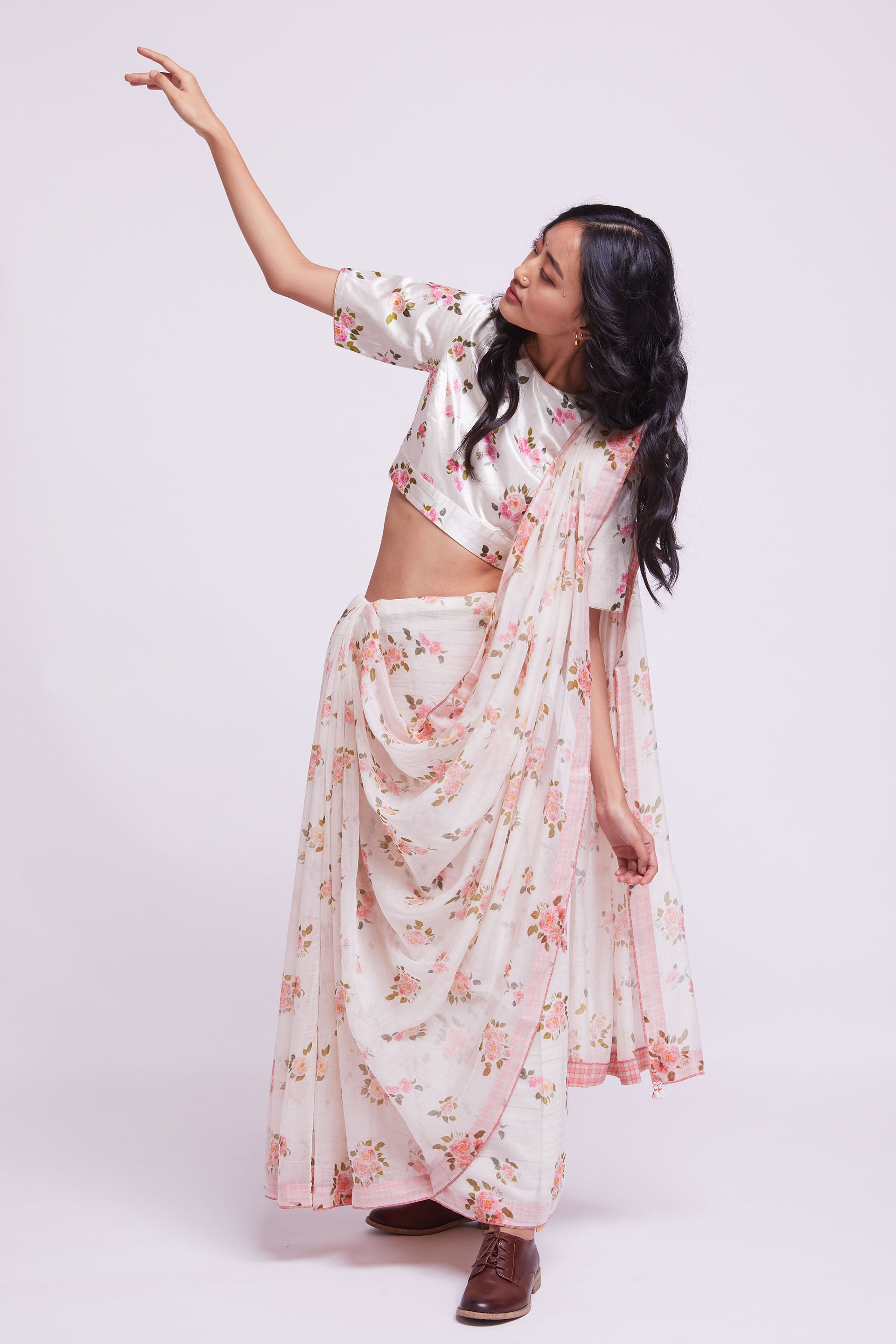 Desi Gulaab Cotton Silk Sari