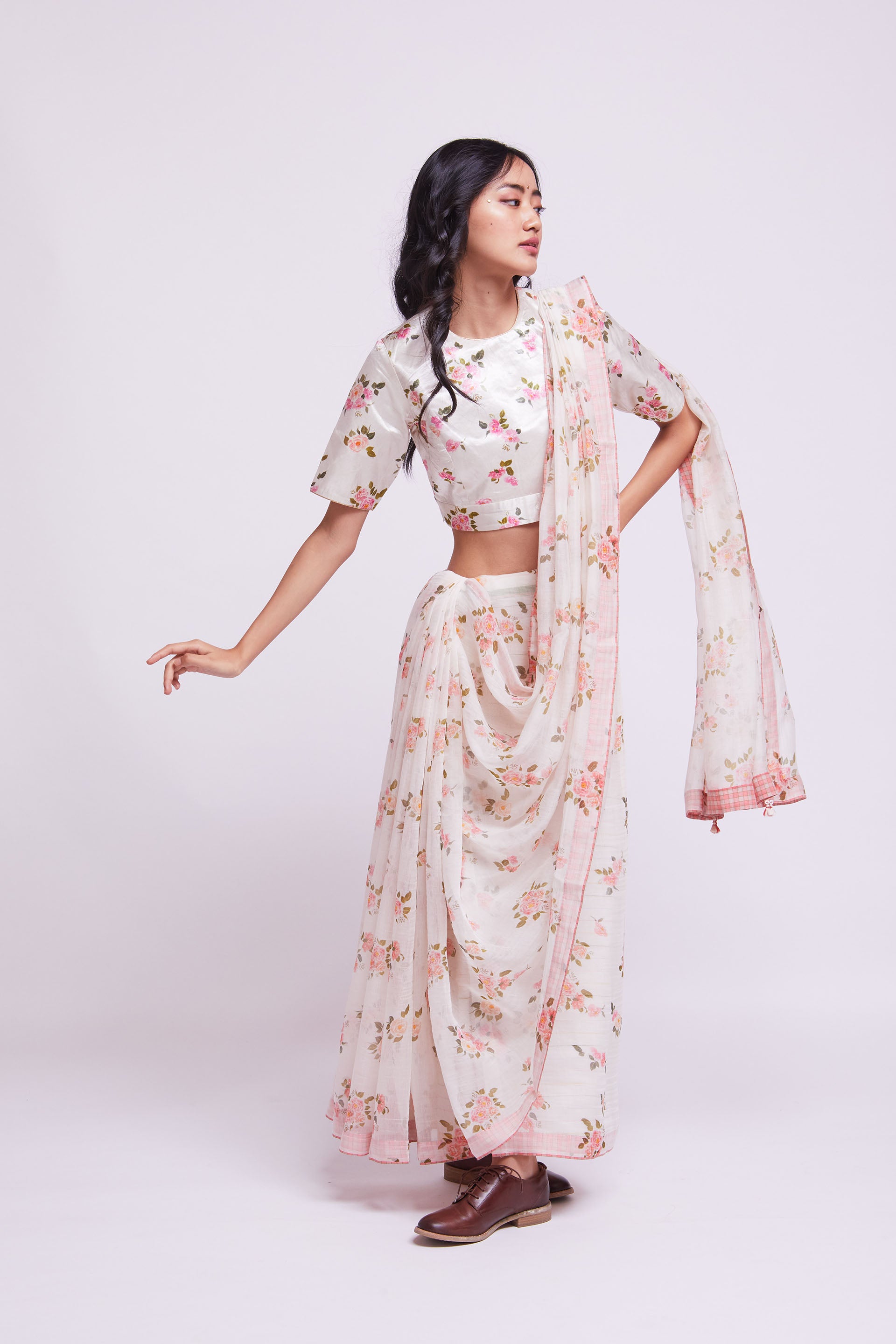 HHandwoven Silk and Cotton From Chanderi Sari