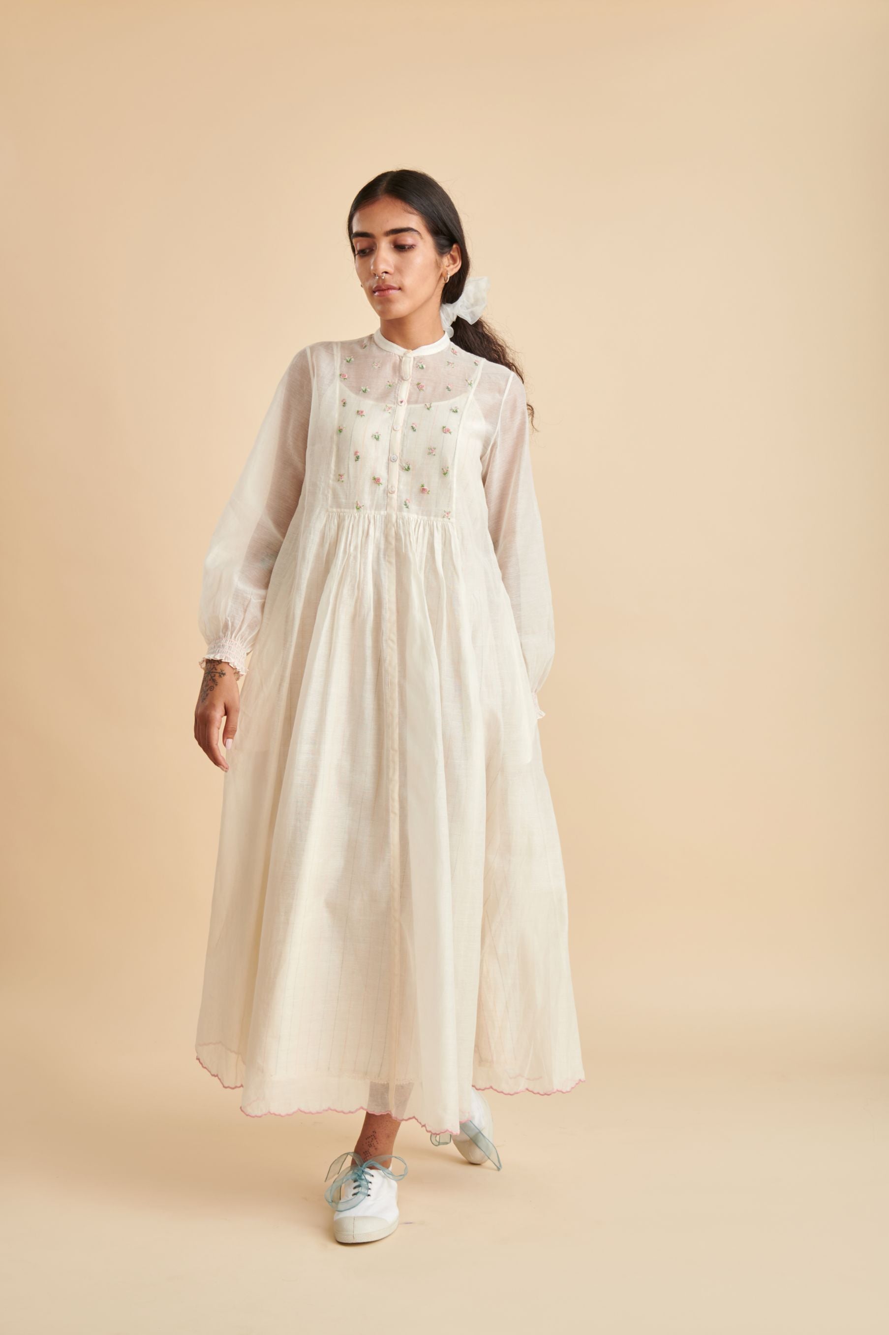 Wildflower Maxi Dress in Off White