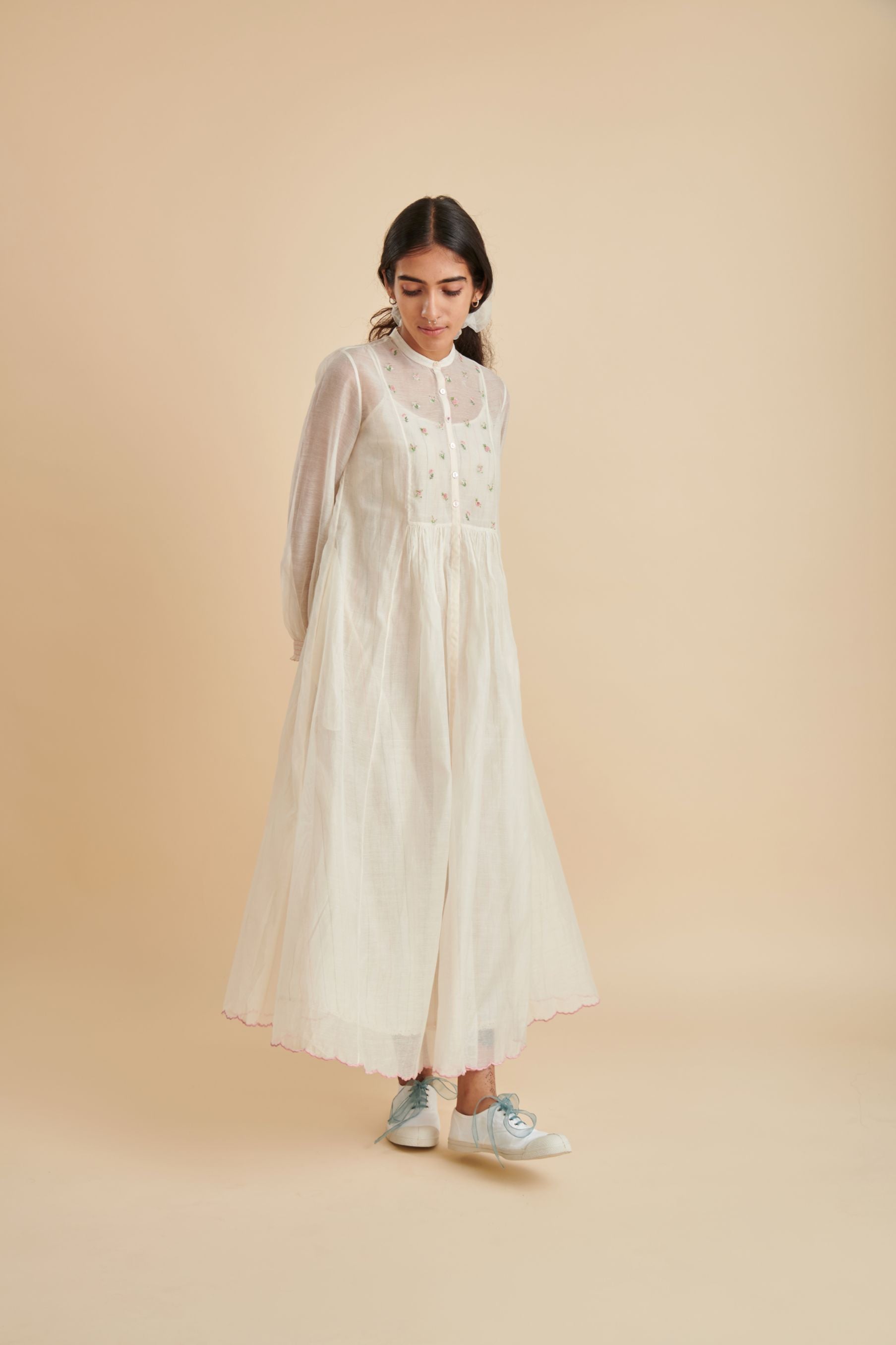 Wildflower Maxi Dress in Off White