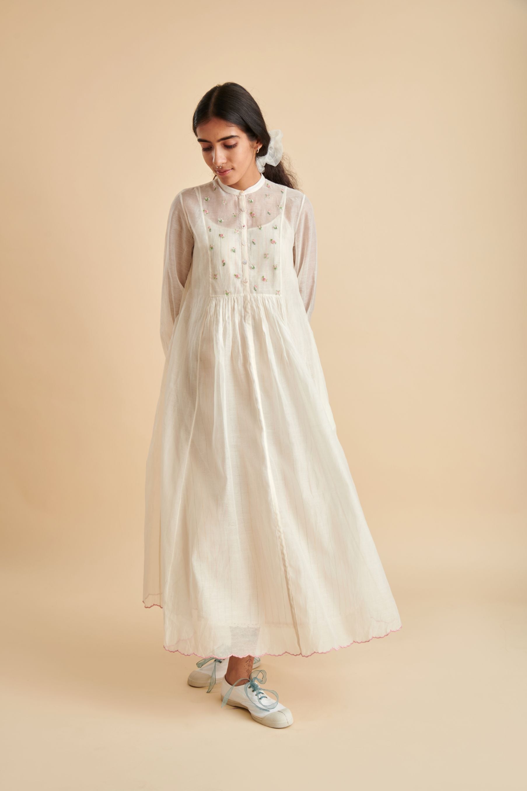 Wildflower Maxi Dress in Off White