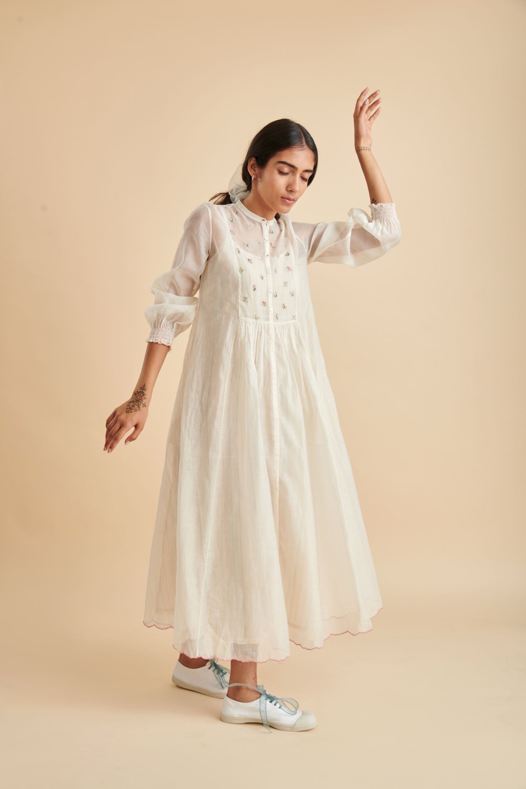 Wildflower Maxi Dress in Off White
