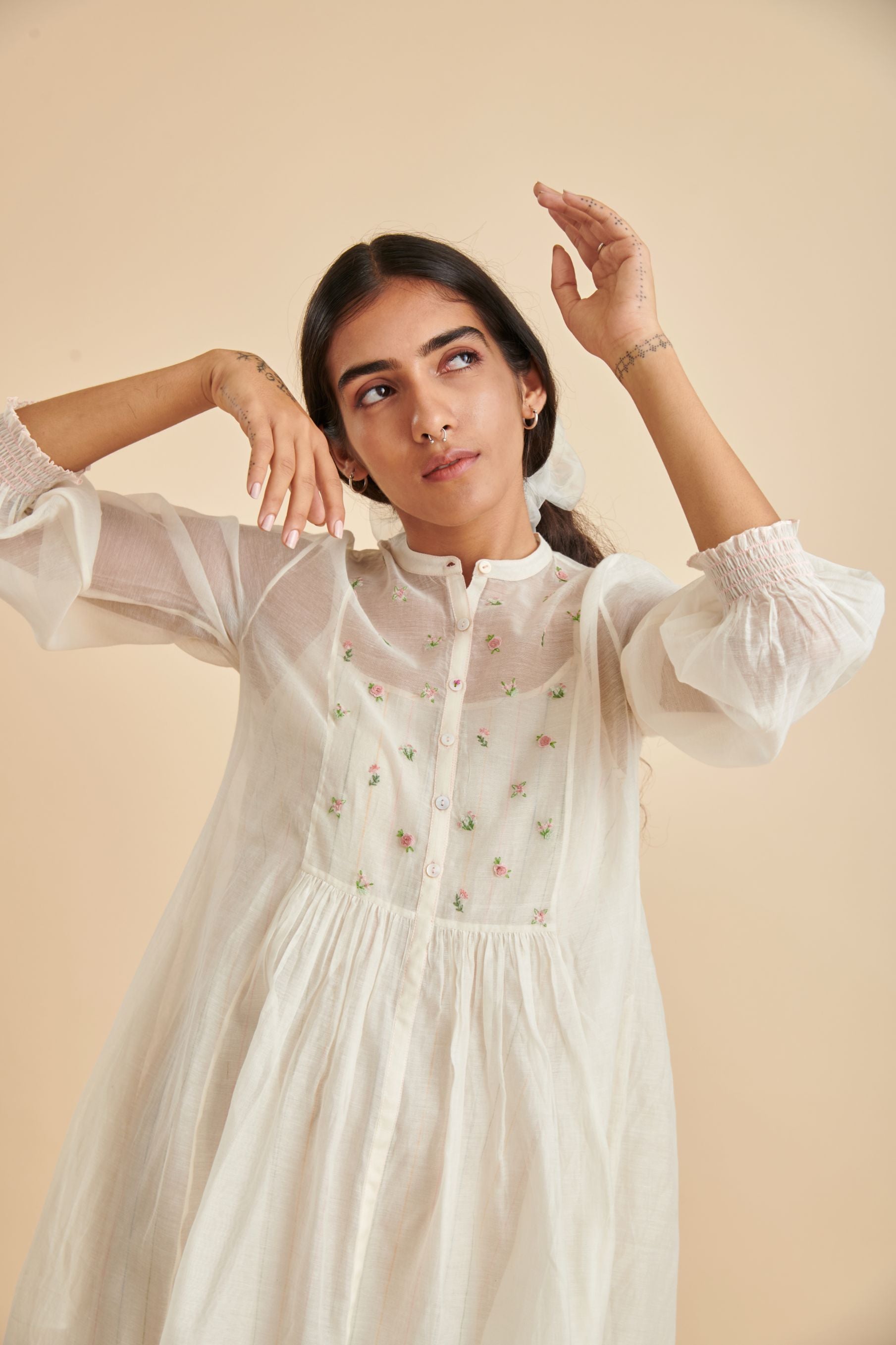 Wildflower Maxi Dress in Off White
