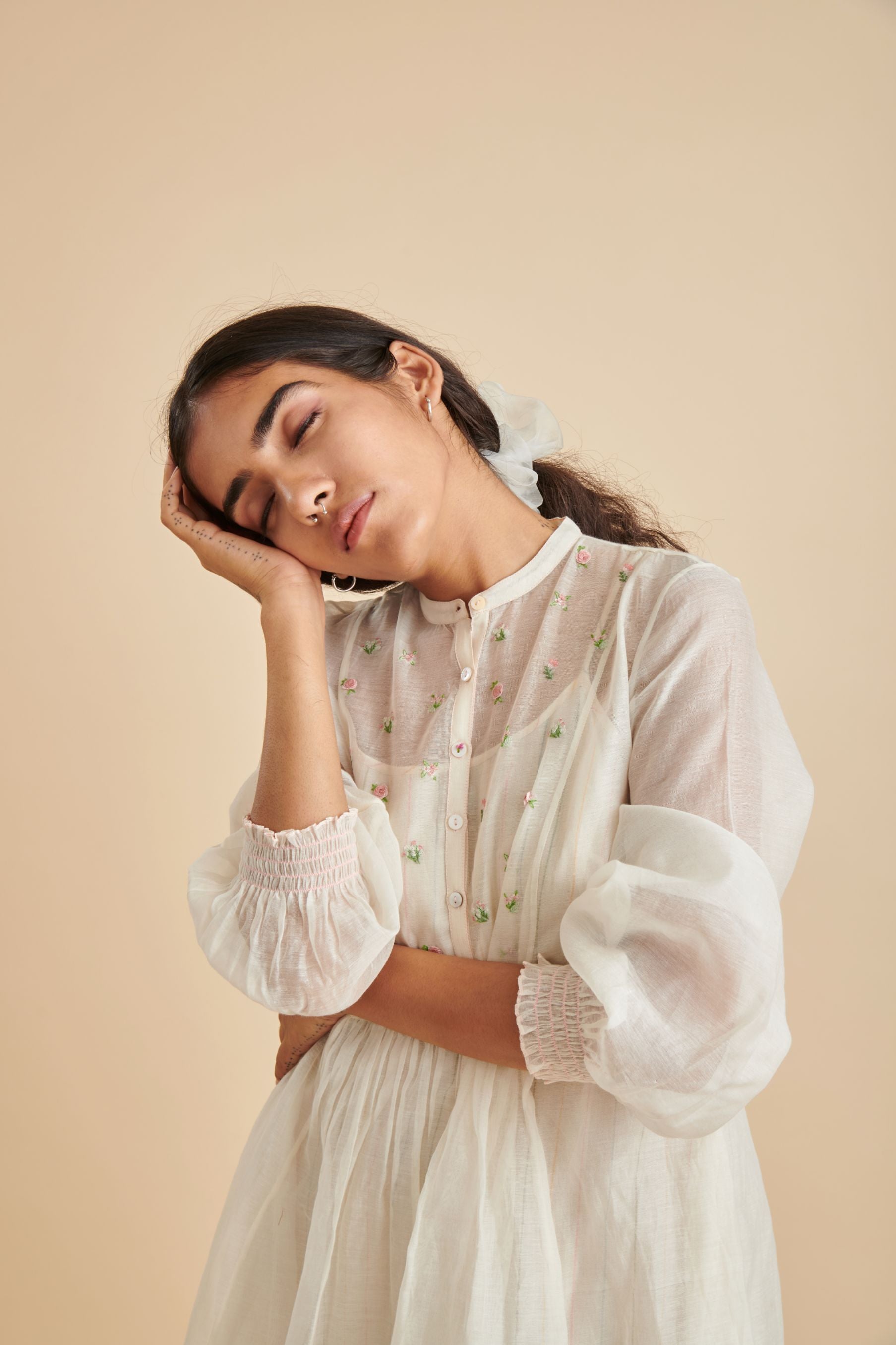 Wildflower Maxi Dress in Off White
