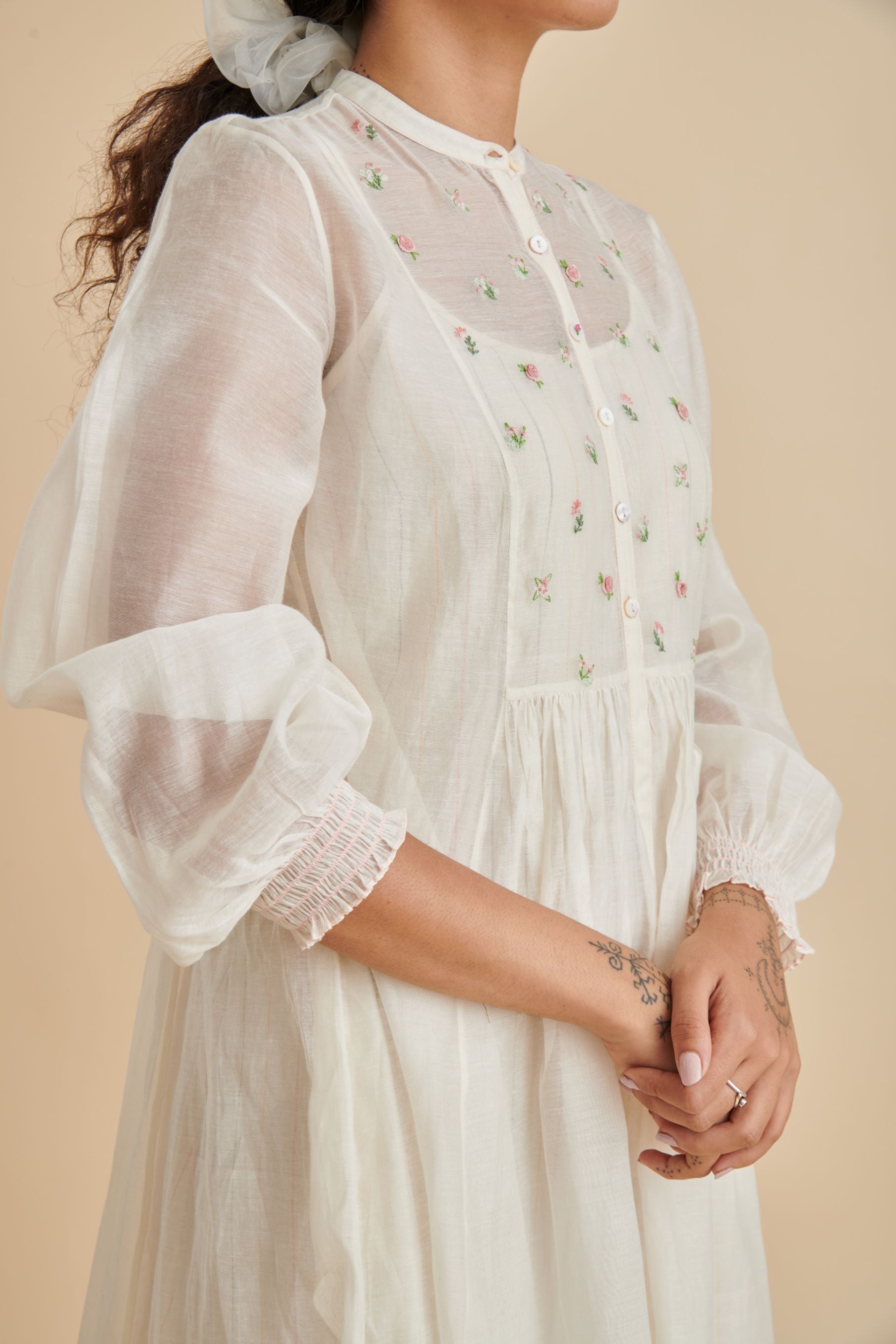 Wildflower Maxi Dress in Off White