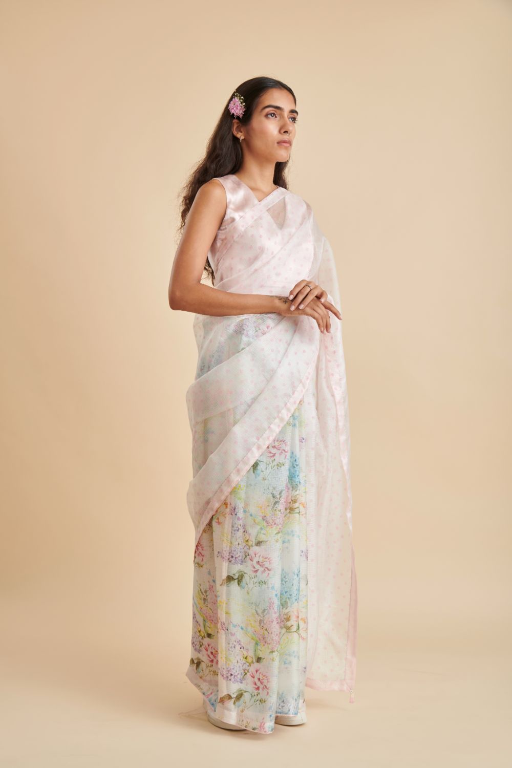 Half and Half Posy Sari