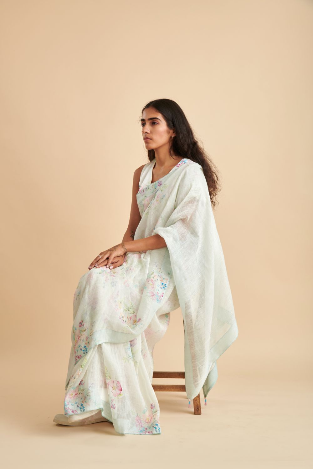 Meadow Linen Silk Sari