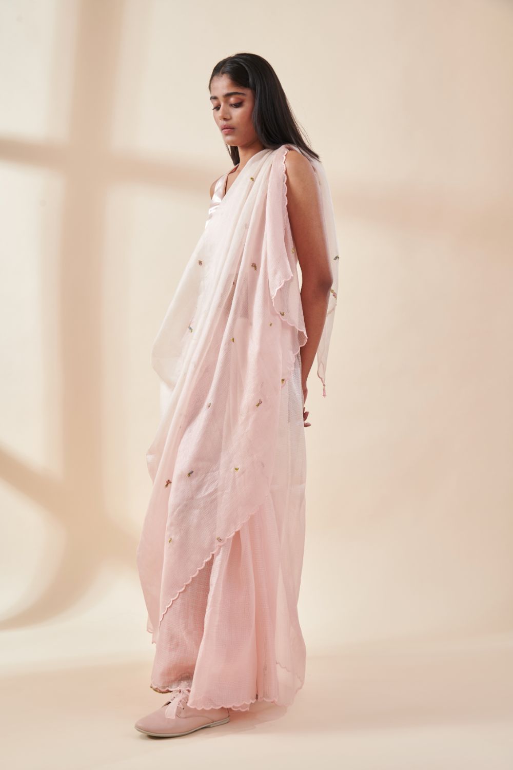 Raisa Kota Silk Embroidered Sari