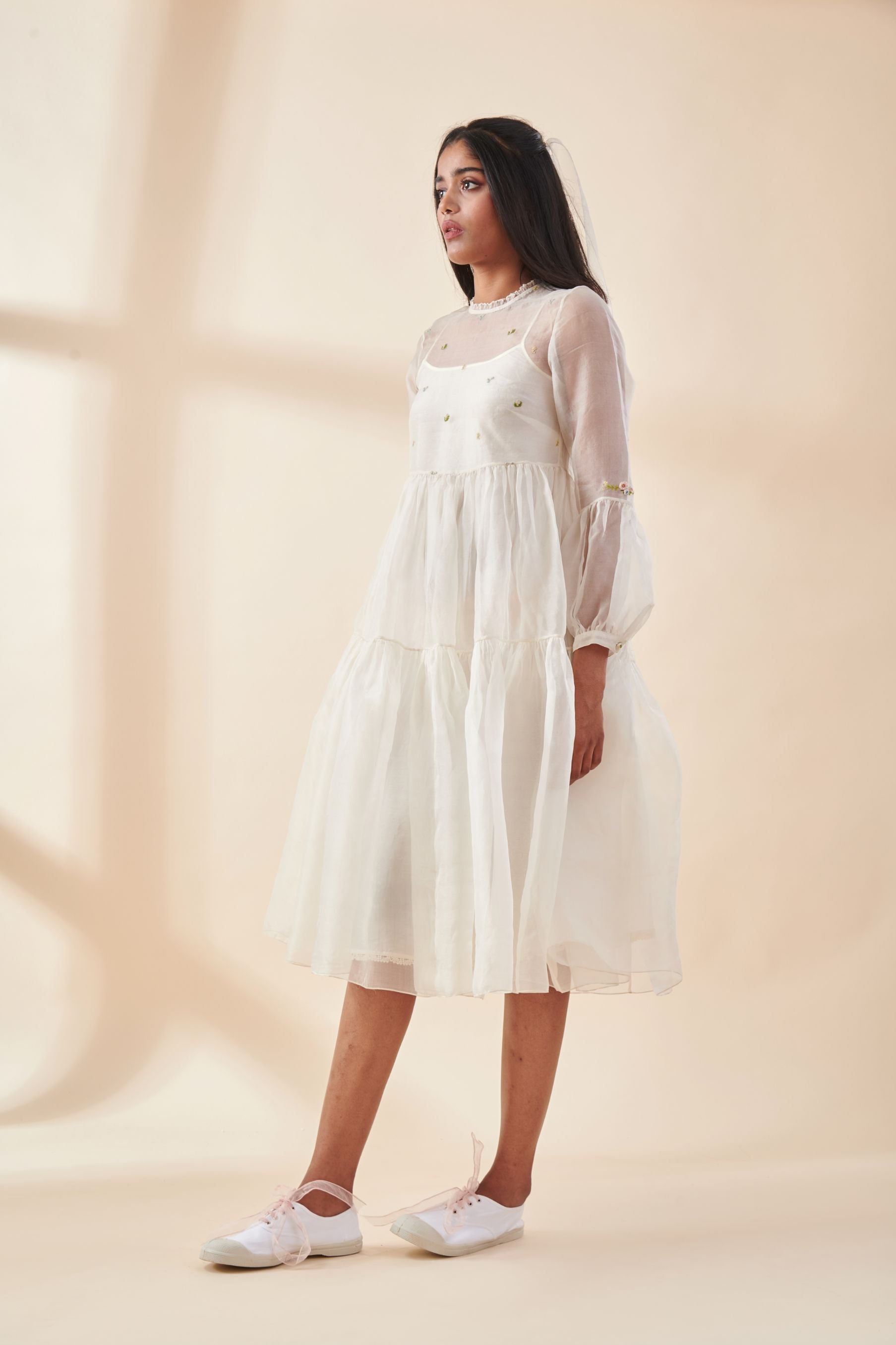 Sea Side Organza Midi Dress