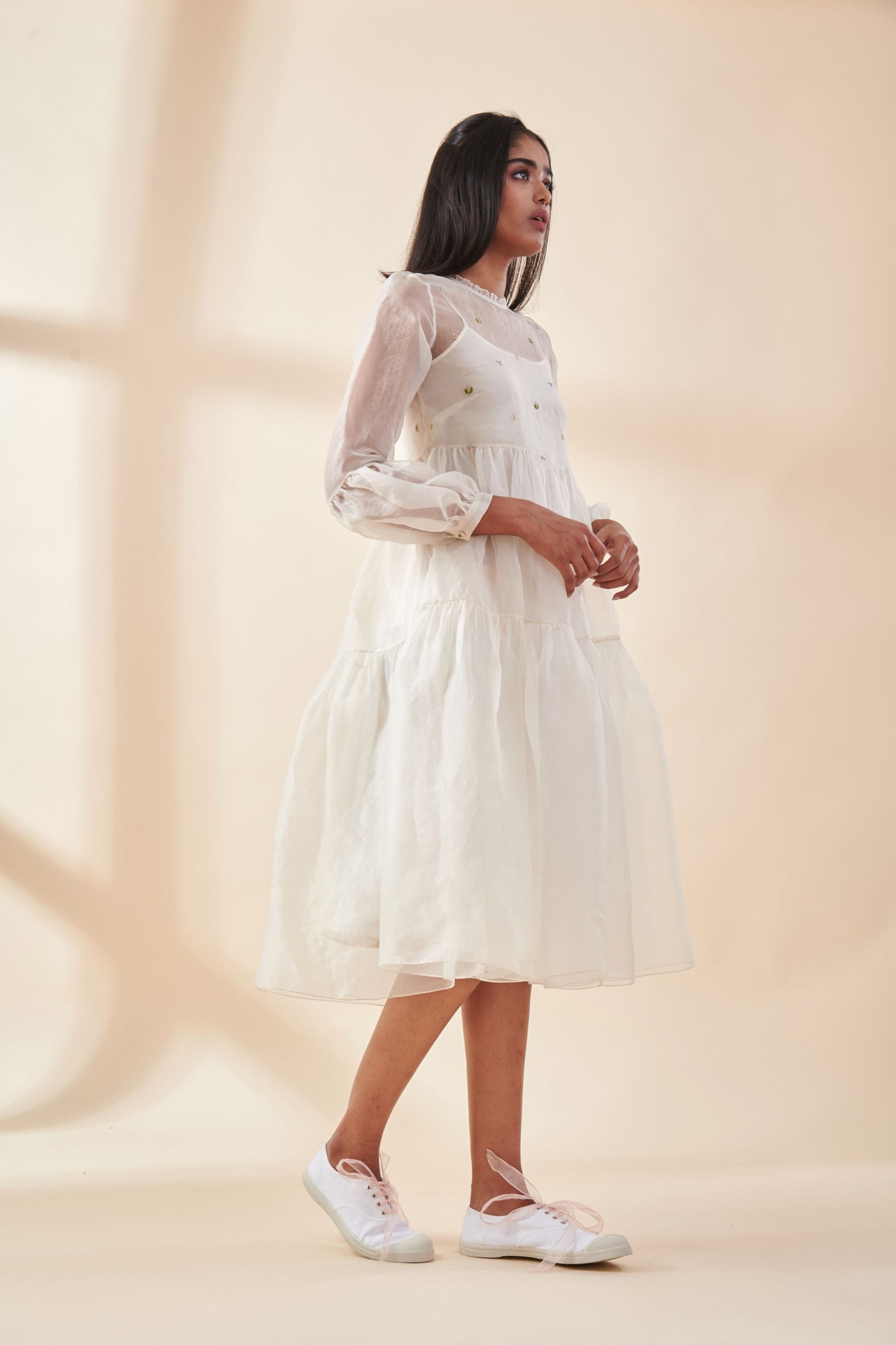 Sea Side Organza Midi Dress