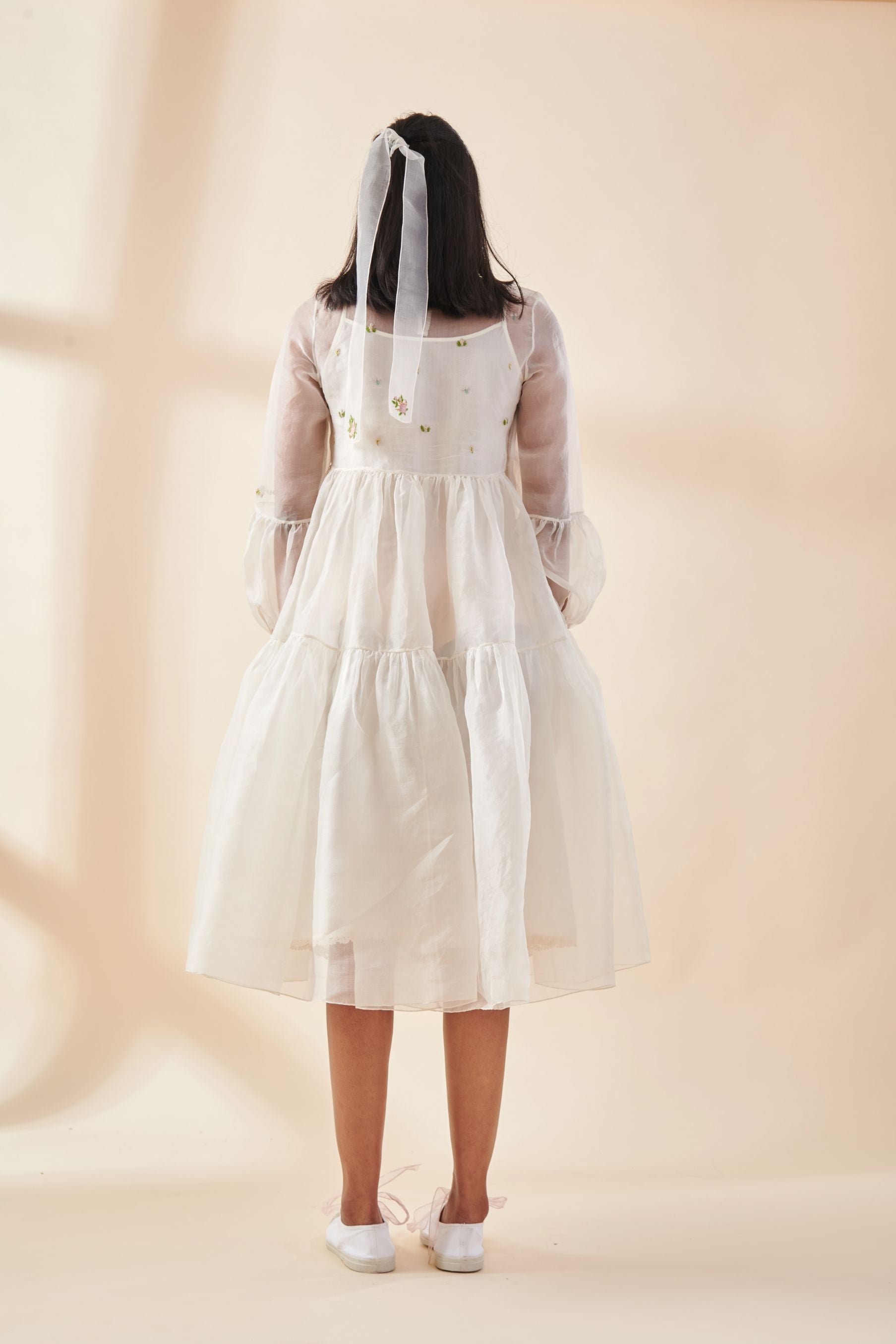 Sea Side Organza Midi Dress