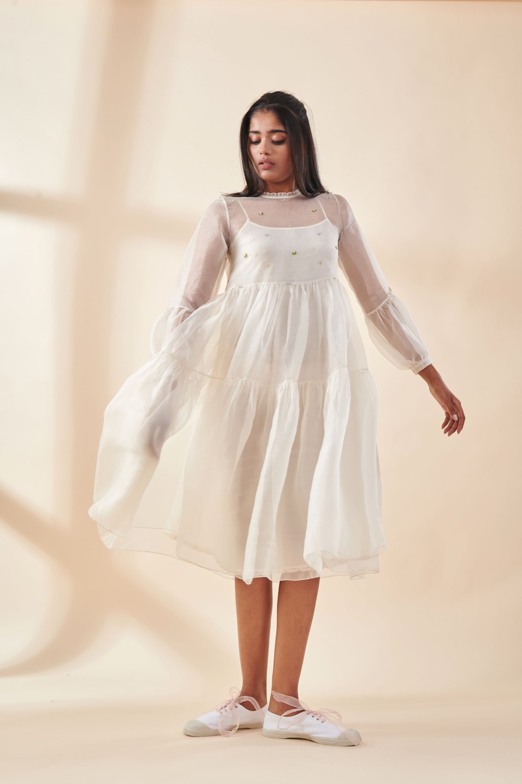 Sea Side Organza Midi Dress
