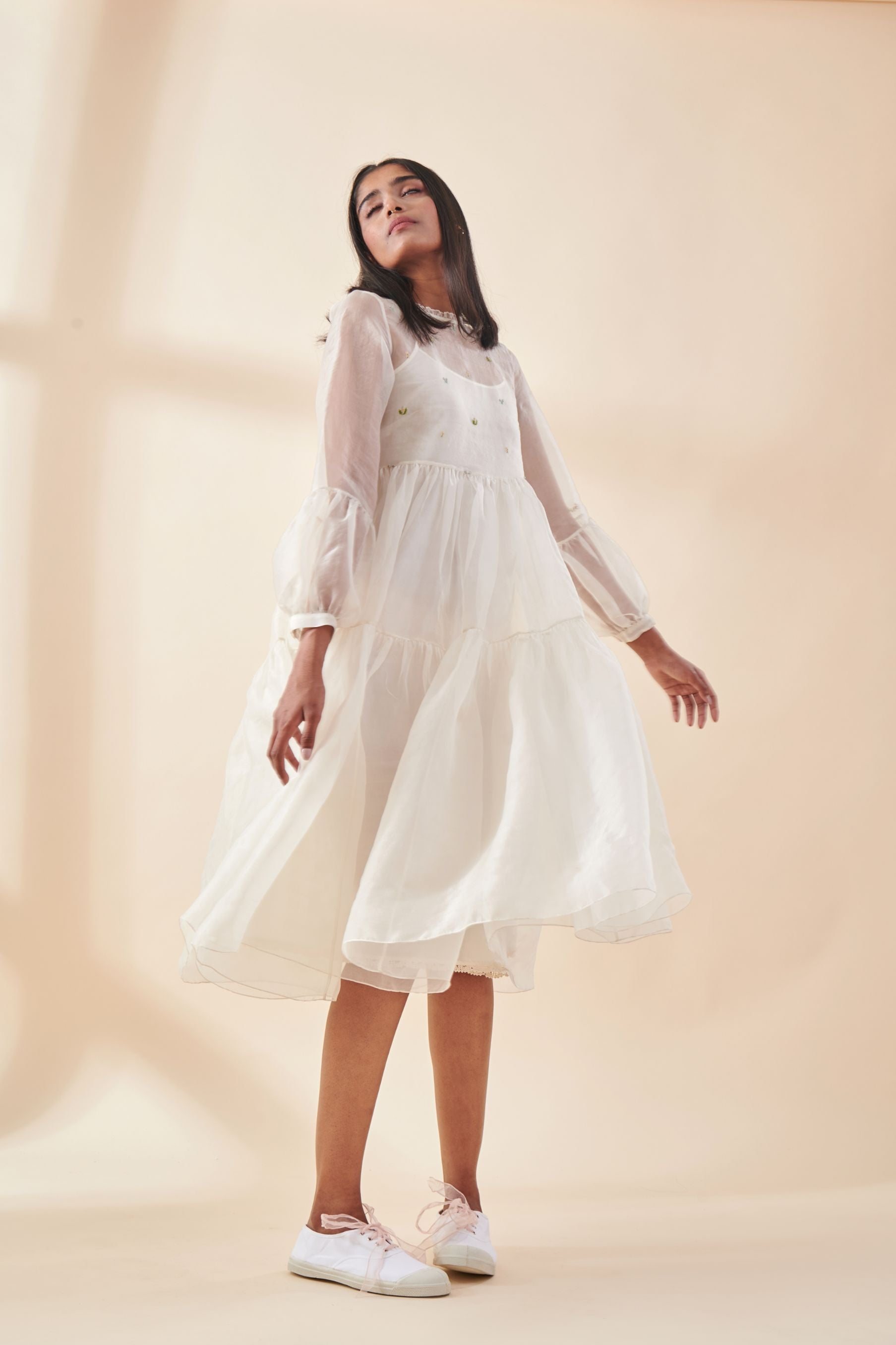 Sea Side Organza Midi Dress