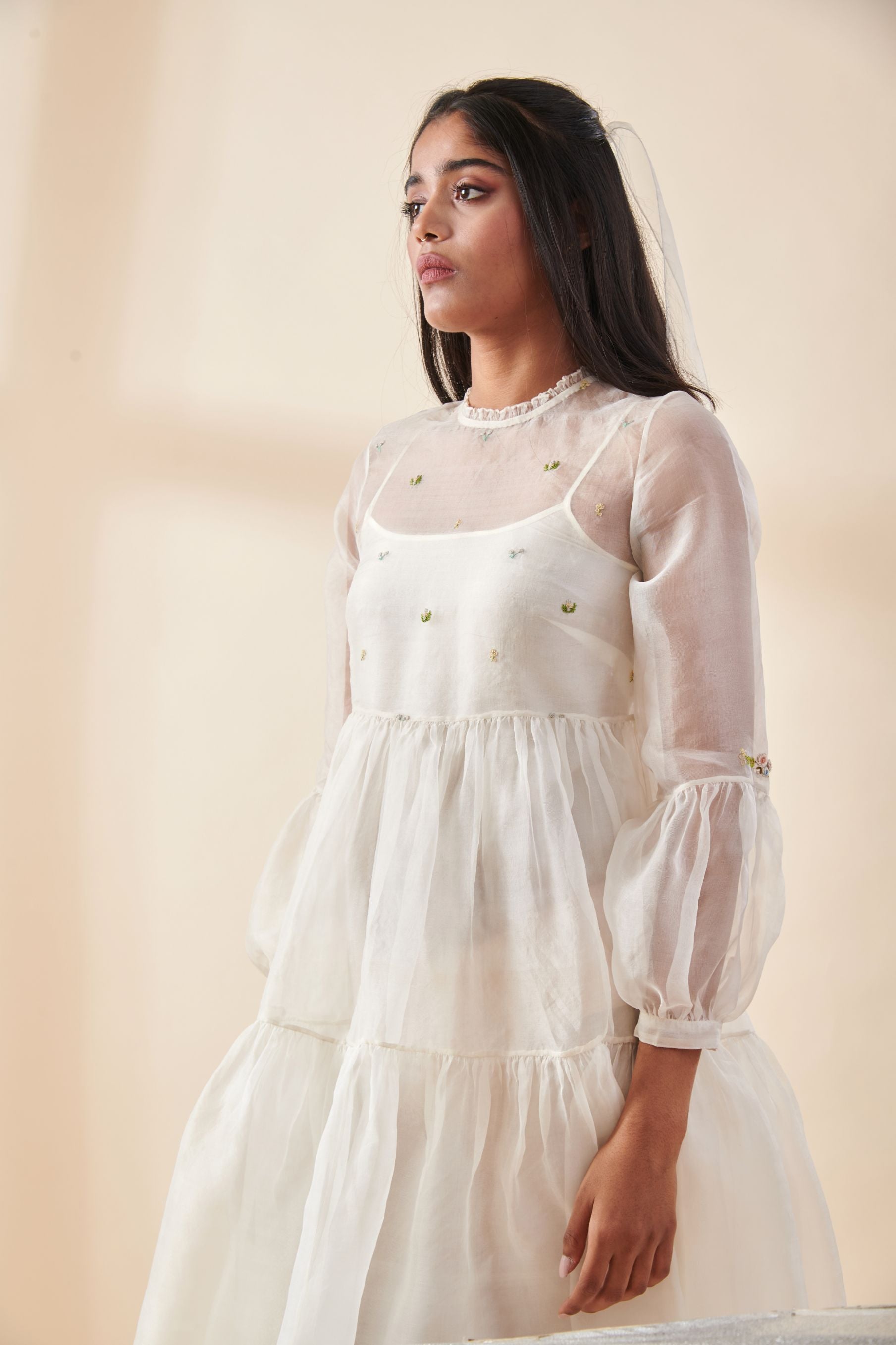 Sea Side Organza Midi Dress