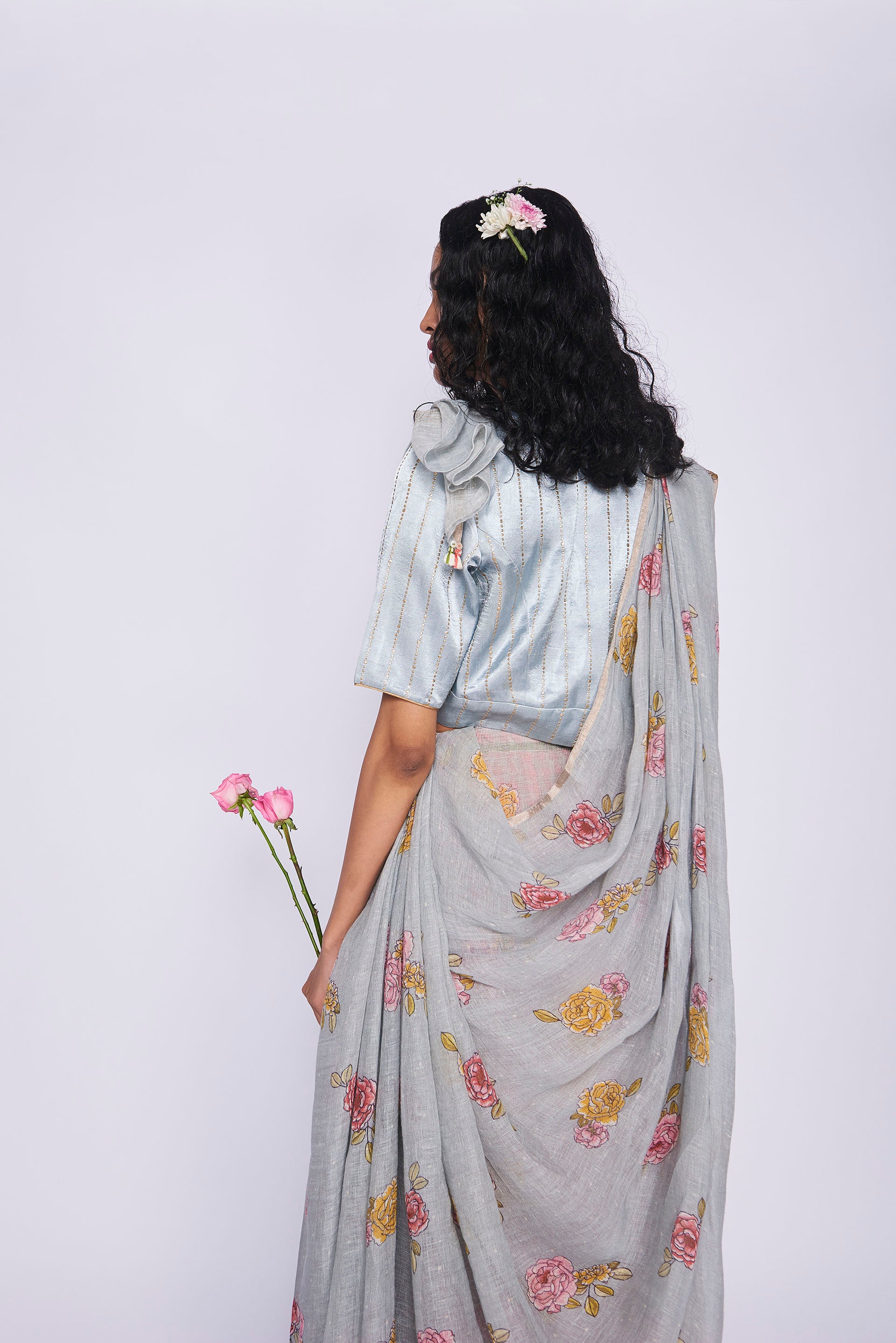 Nadiya Paar Pale Blue Sari