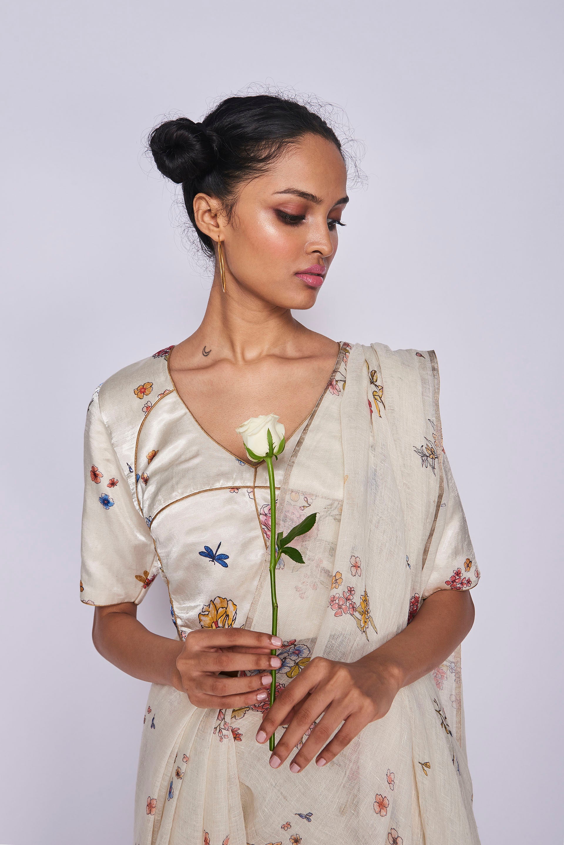 Natural Garden Linen Sari