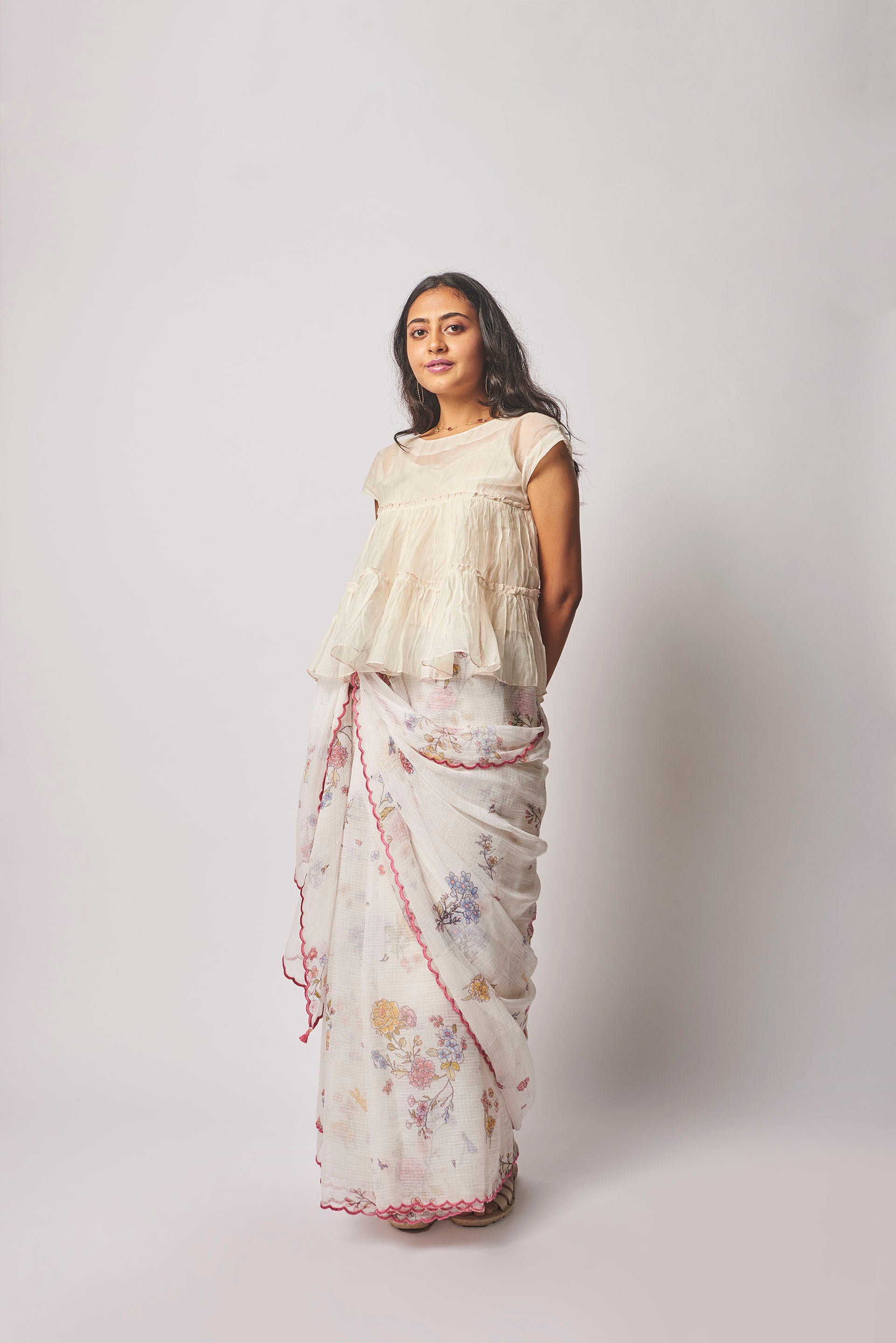 Natural Garden Kota Silk Sari