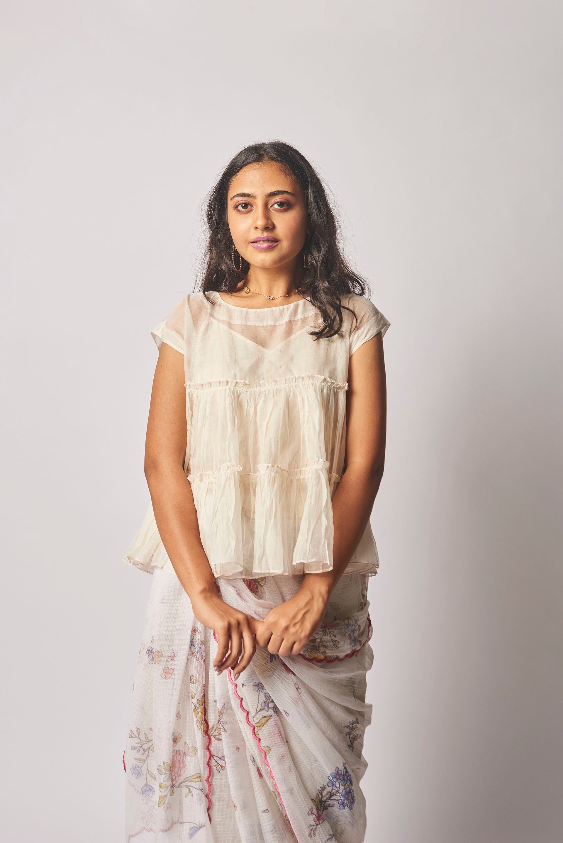 Natural Garden Kota Silk Sari