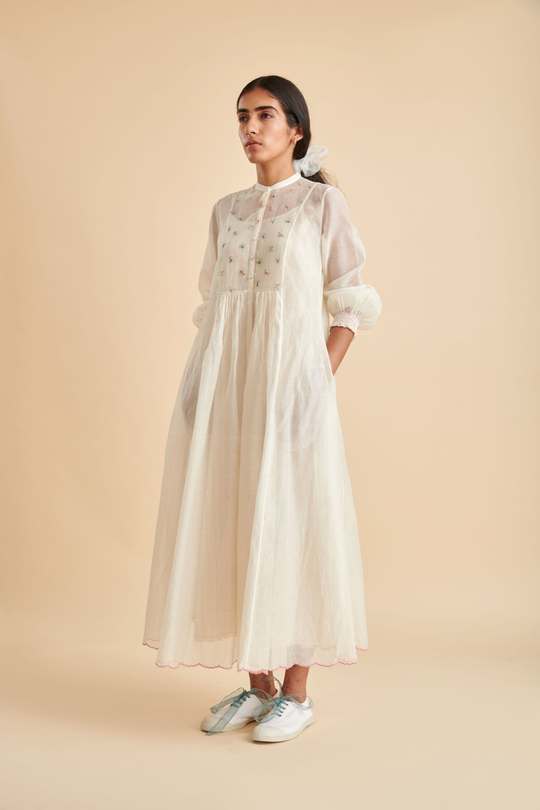 Wildflower Maxi Dress in Off White