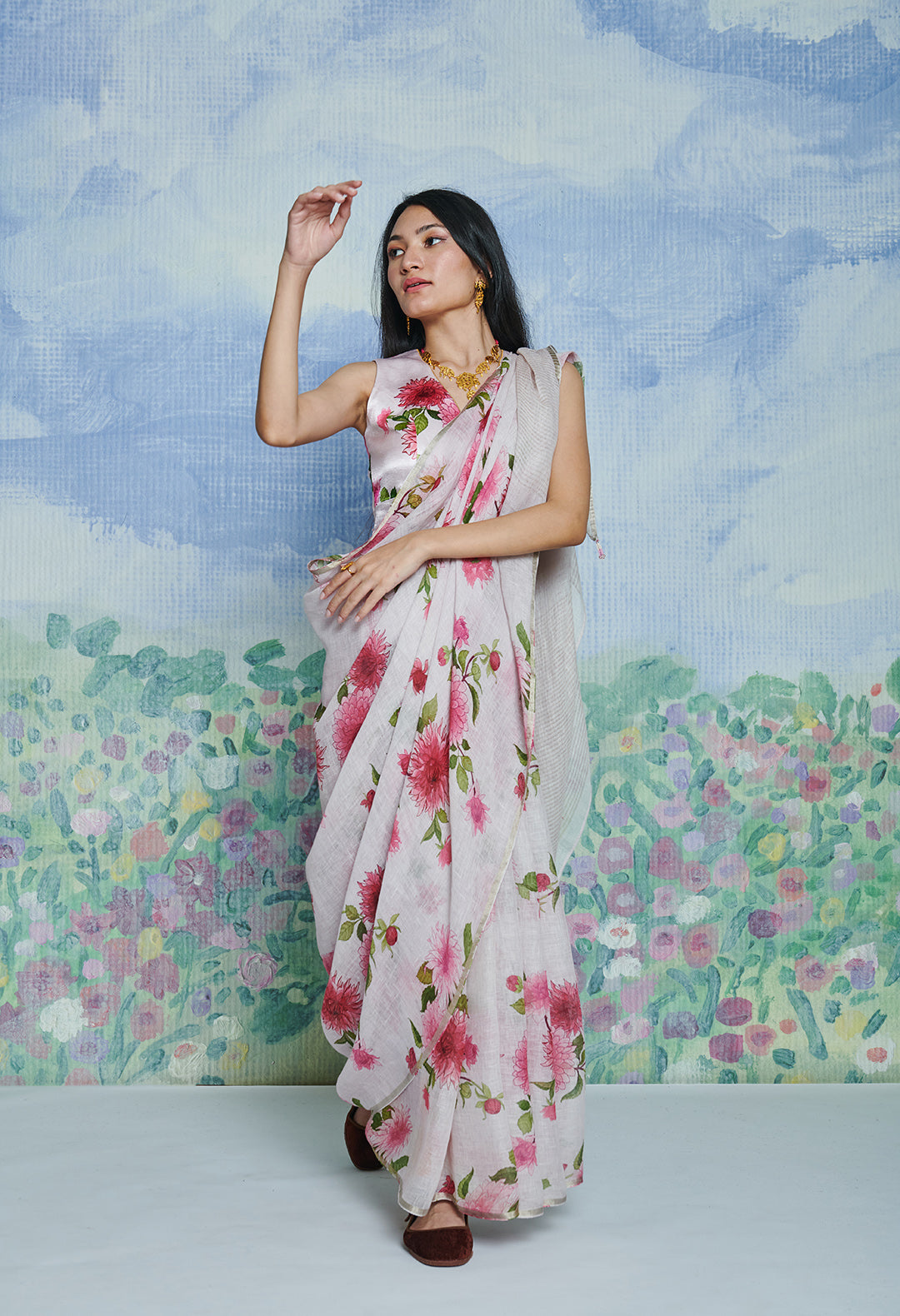 Nadiya Paar Pink Sari