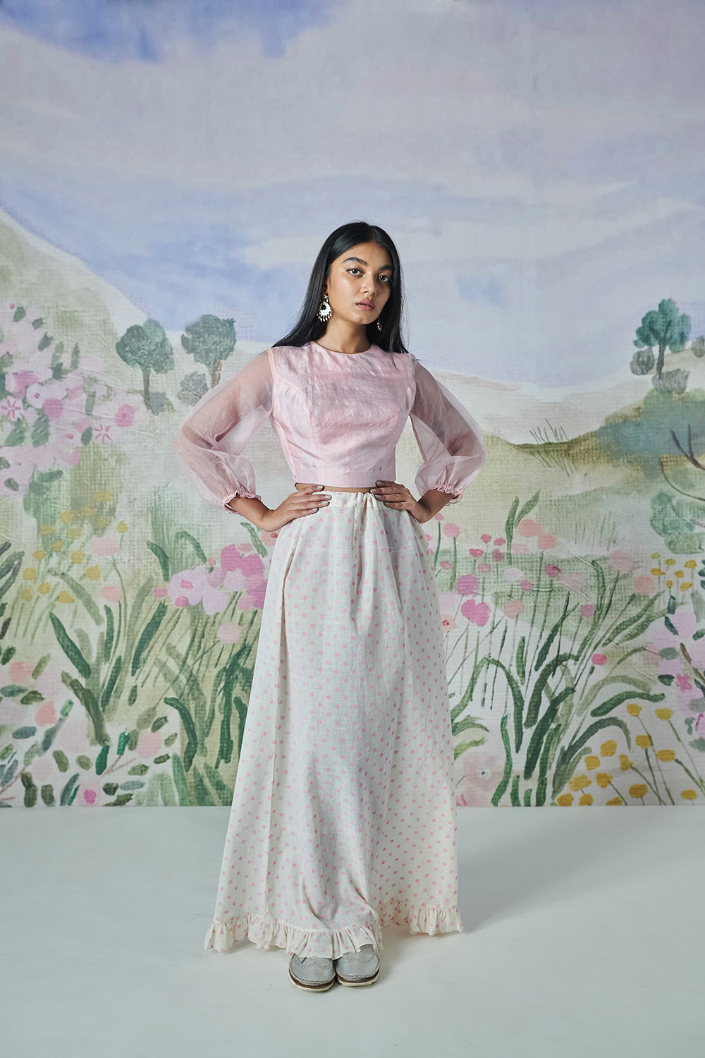 PINK POLKA DOT Cotton Underskirt