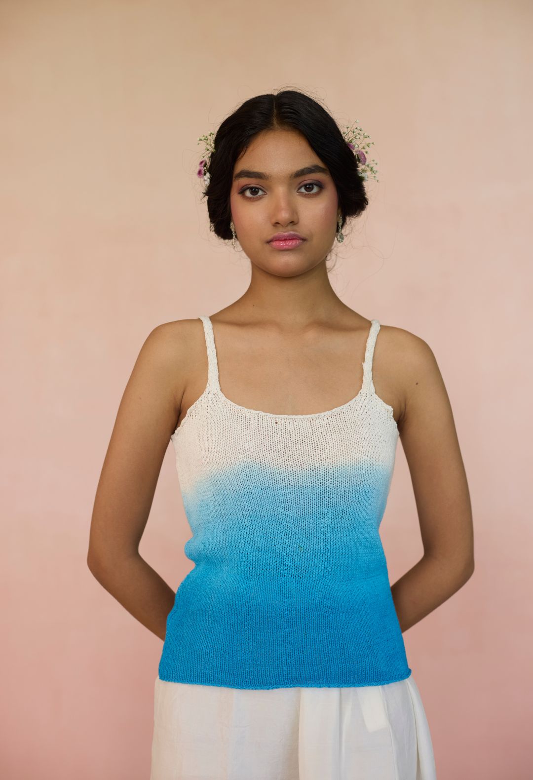 Daisy Hand Knit Cotton Camisole