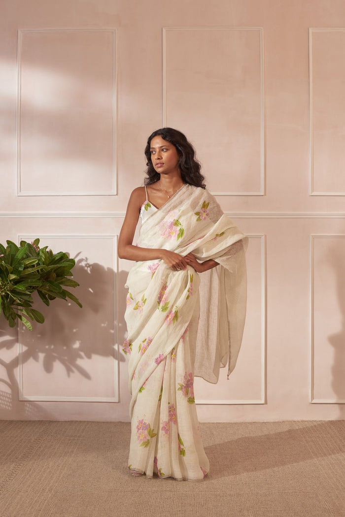 Jarul Linen Silk Sari