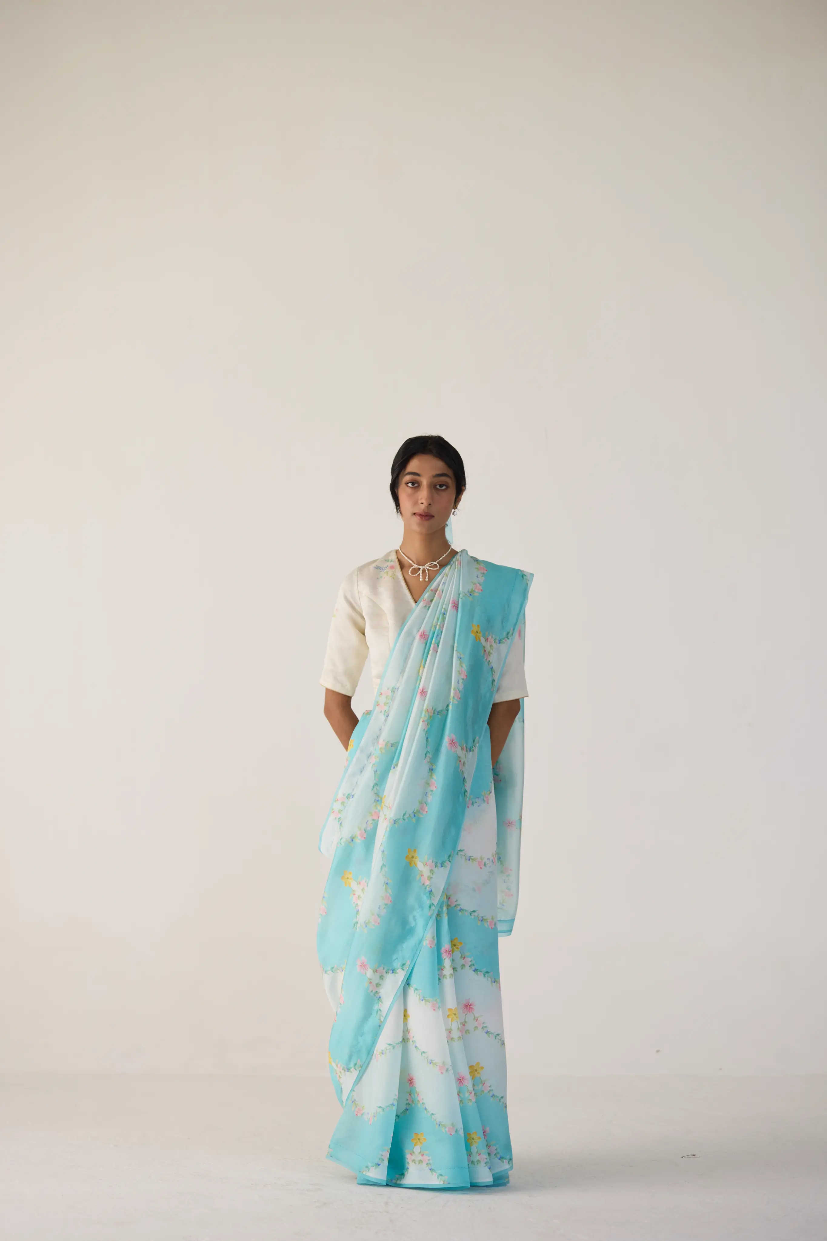 Gulmarg Mulberry Organza Silk Sari