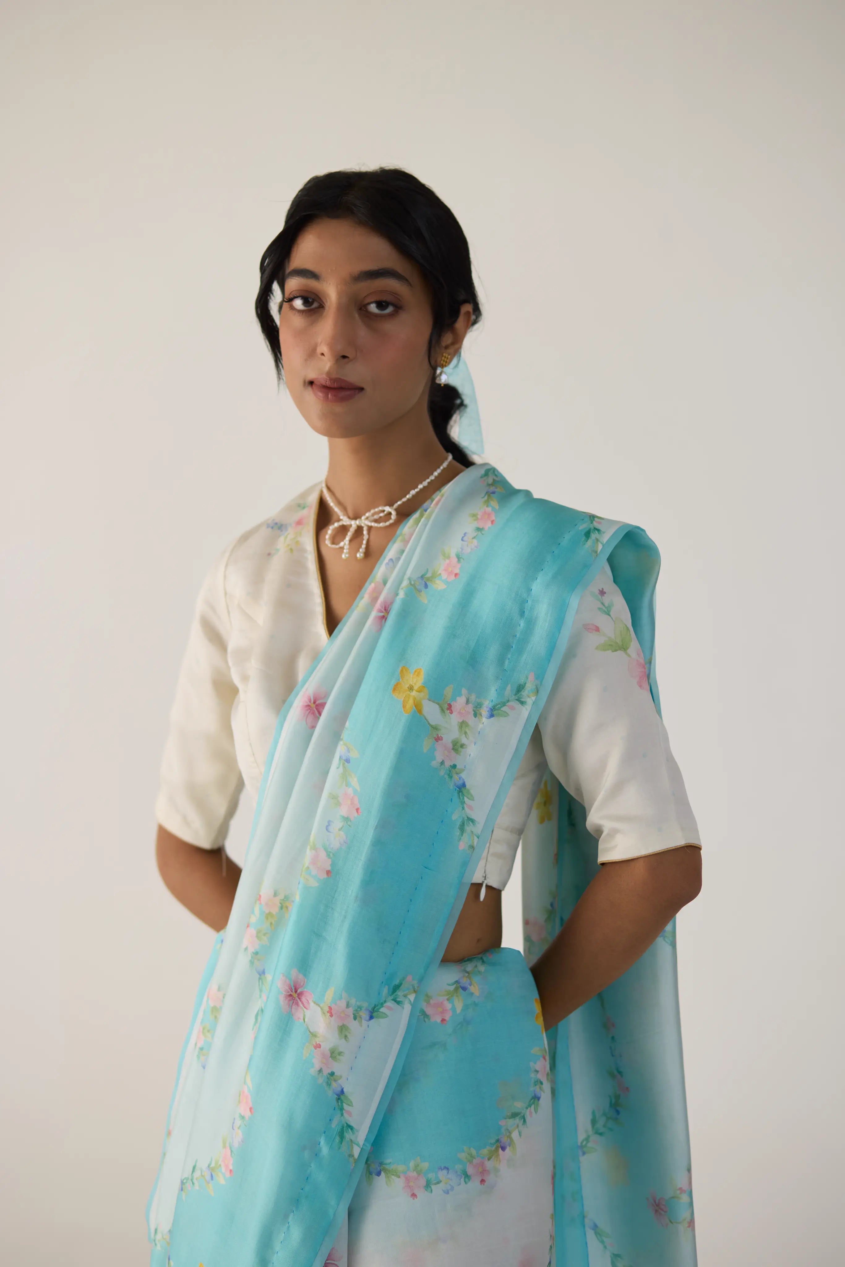 Gulmarg Mulberry Organza Silk Sari