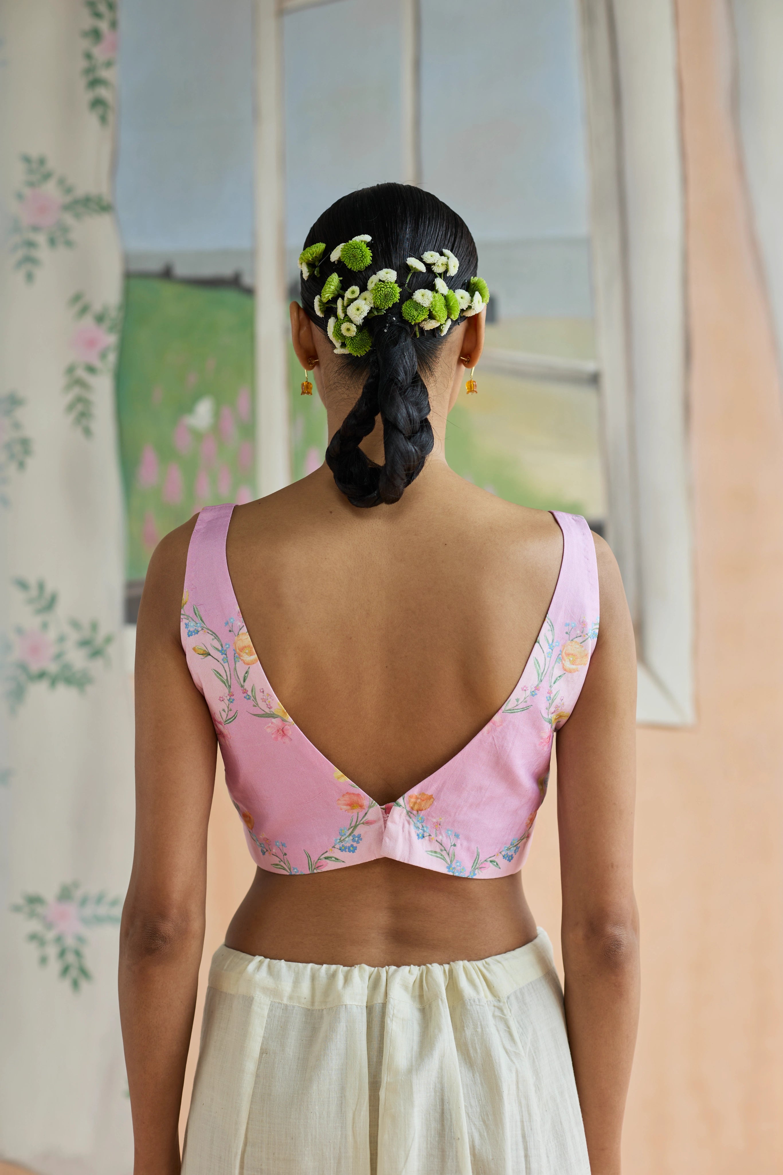 Drift and Dream Deep-V Padded Blouse without sleeves