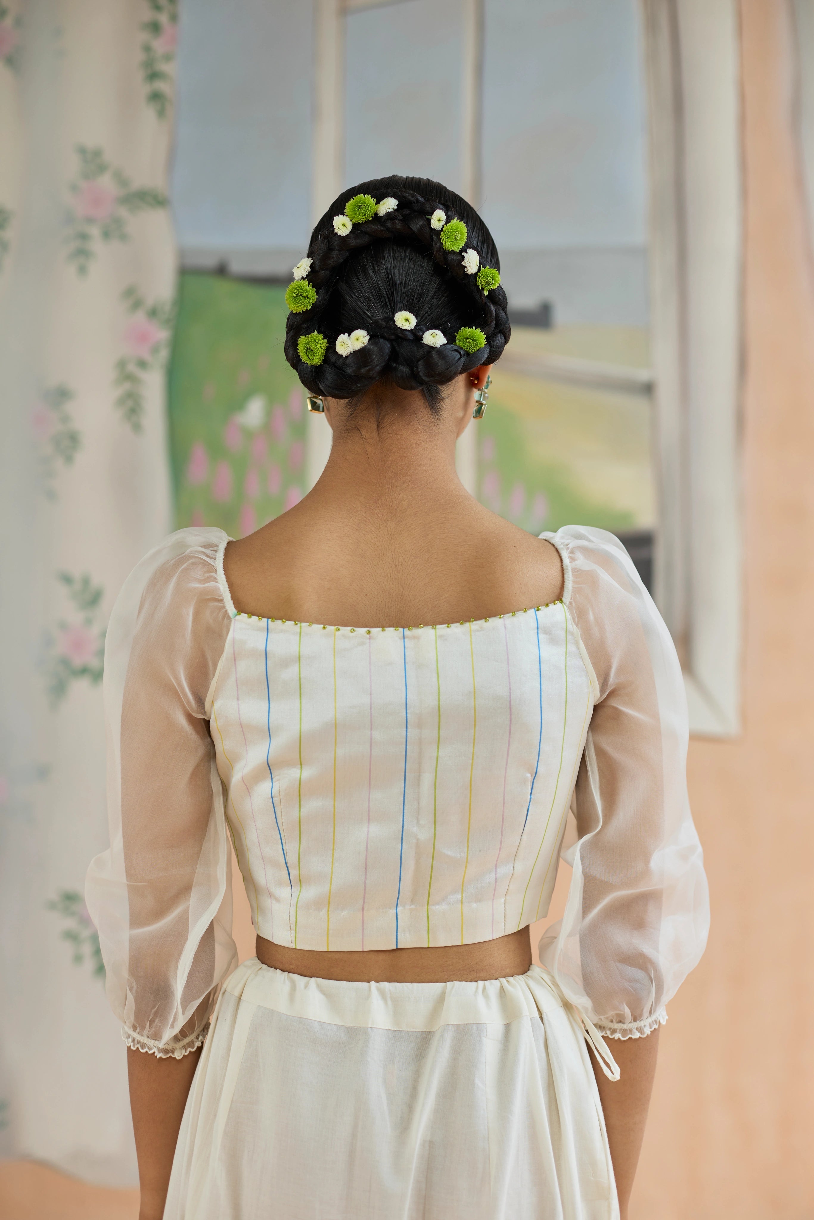 Gentle Stipe Blouse with sleeves