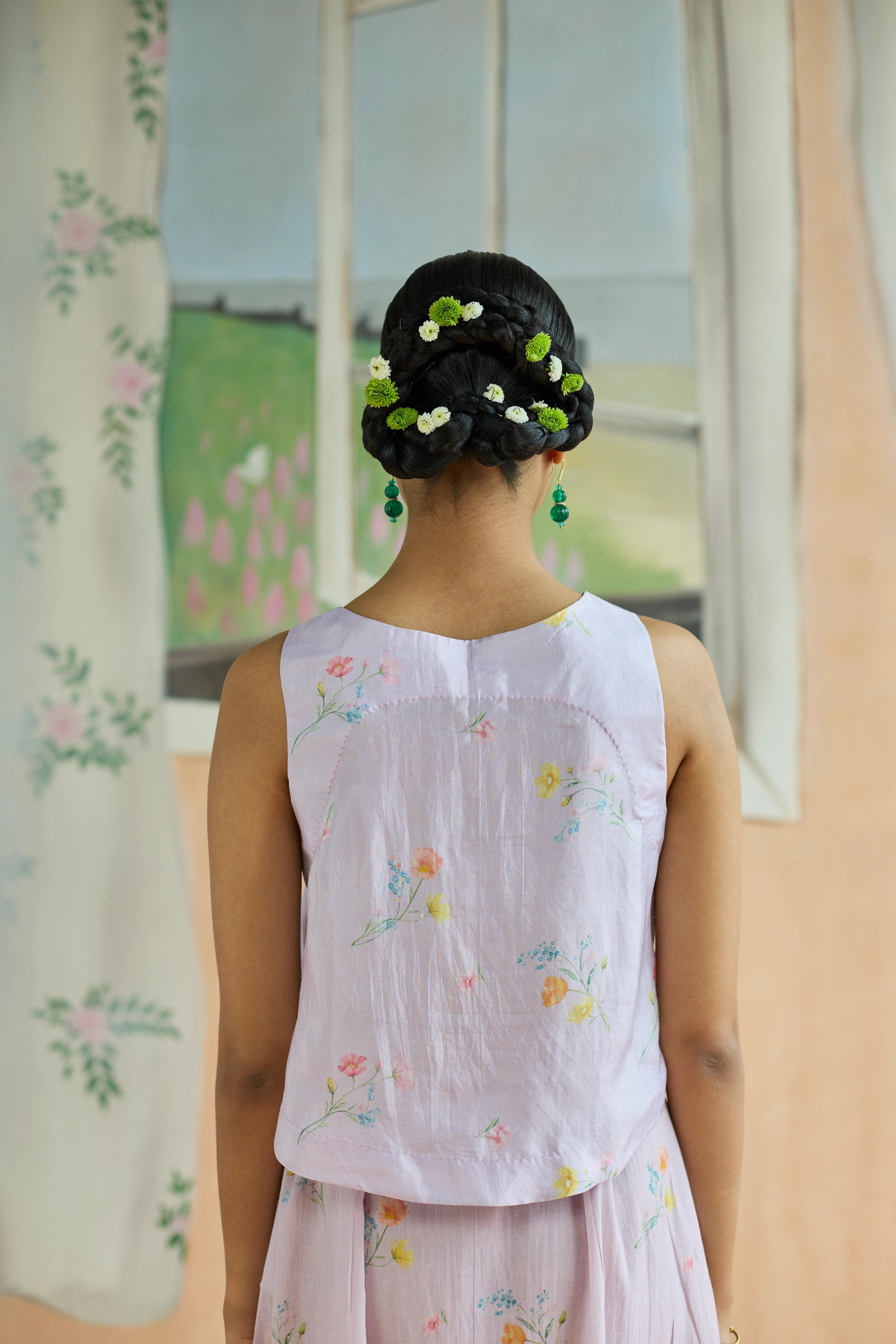 Florist Lilac Top without sleeves