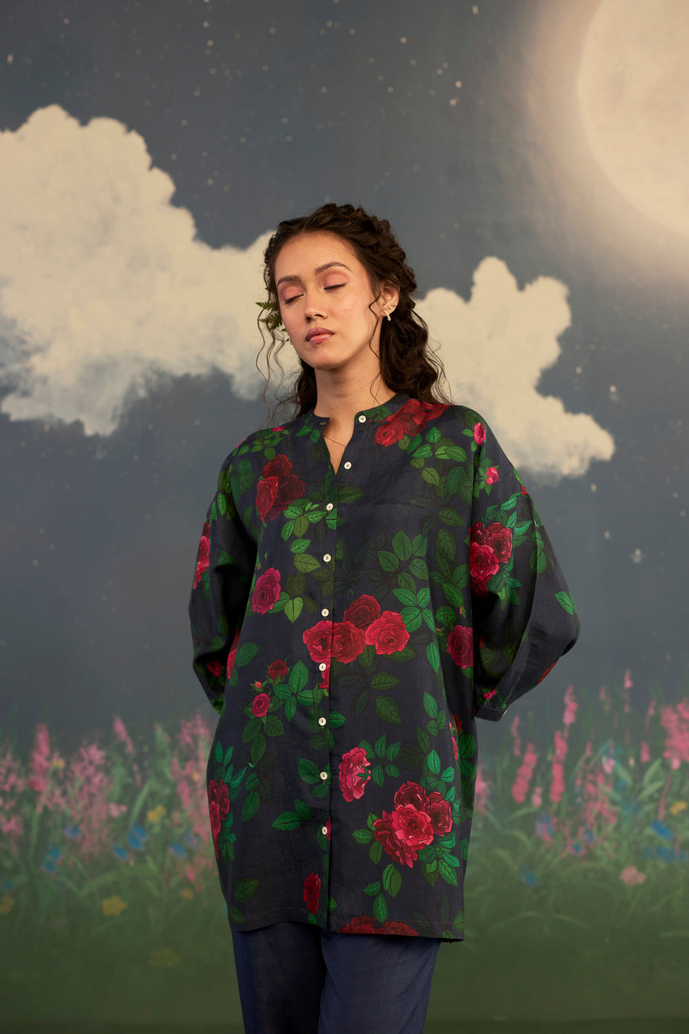 Scarlet Rose Silk Twill Coord Set