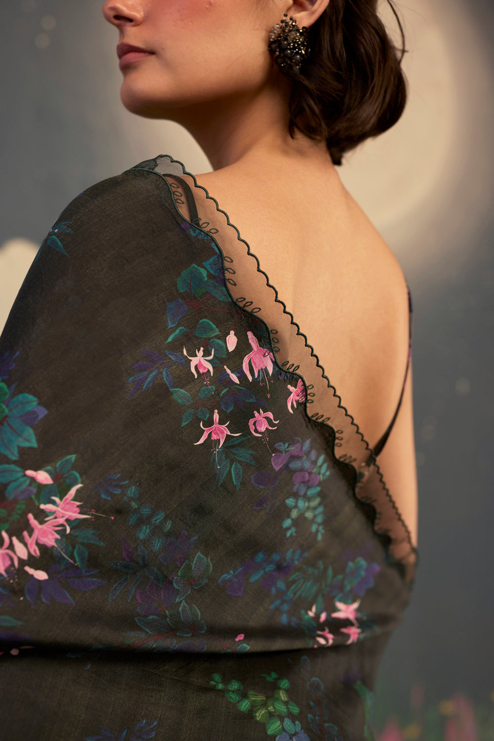 Fuchsia Mulberry Silk Sari