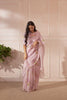 Lilac Jarul Linen Sari