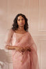 Half Mulberry Silk Half Organza Bougainvillea Sari