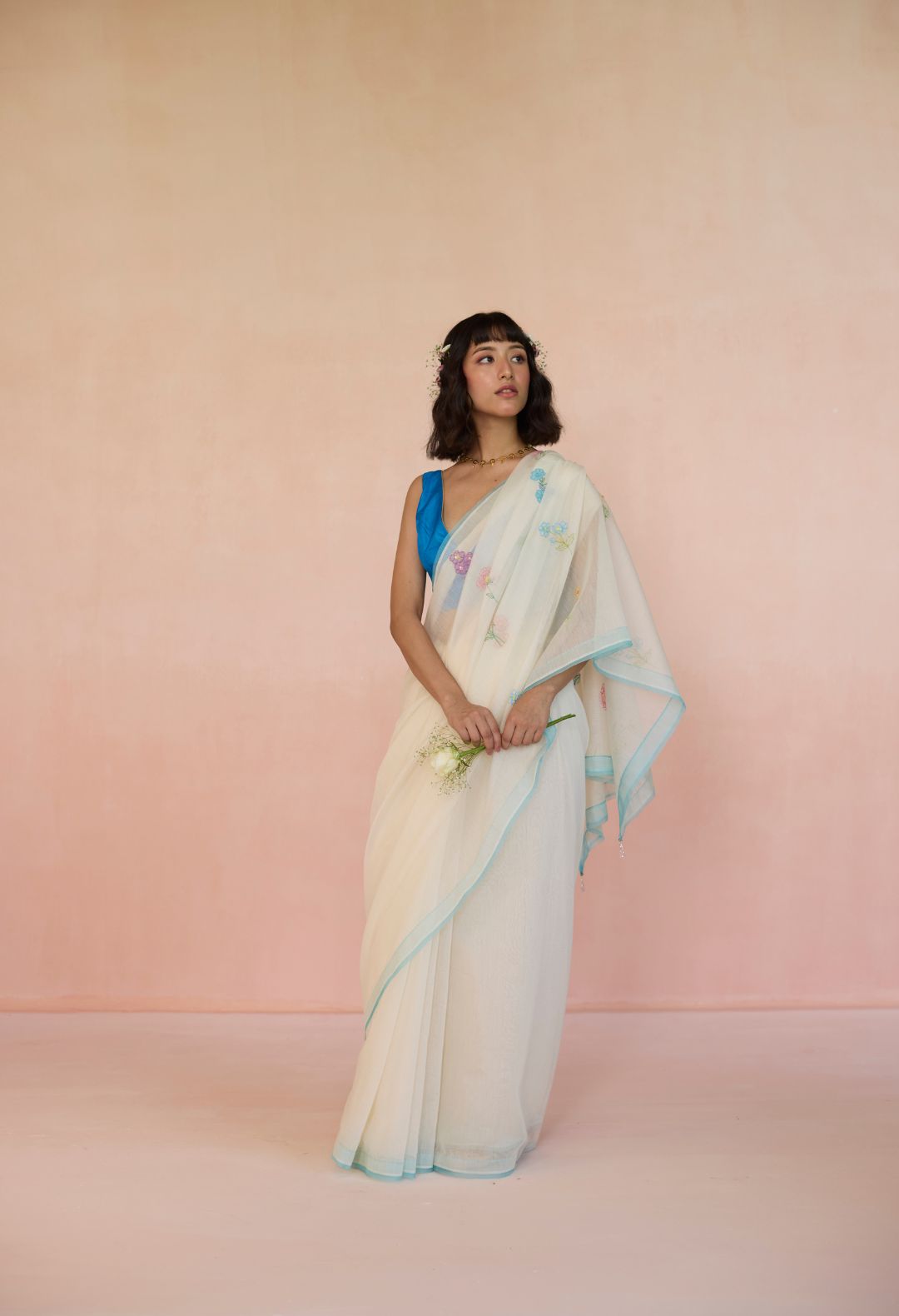 Garden Party Silk and Cotton Chanderi Sari