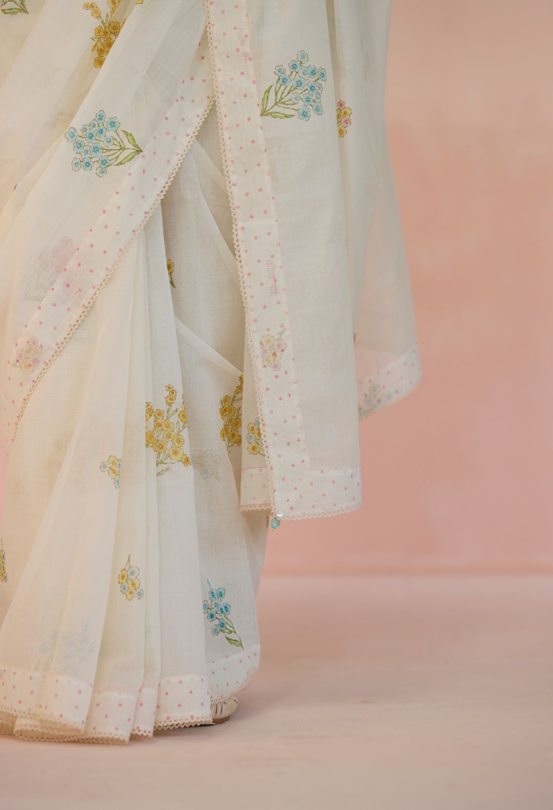 Ditsy Bengaluru Cotton Sari