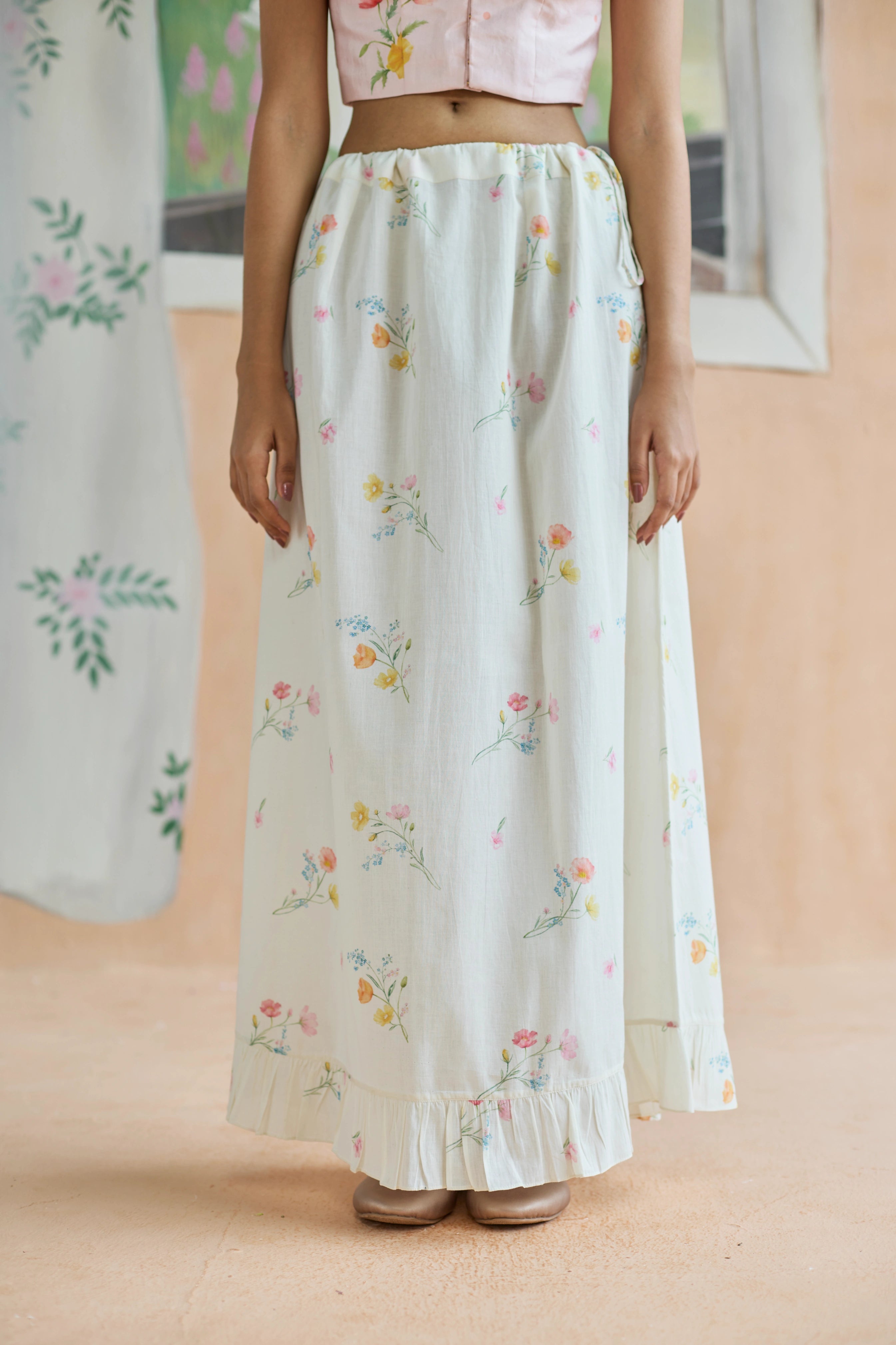 Florist Off-white Cotton Underskirt
