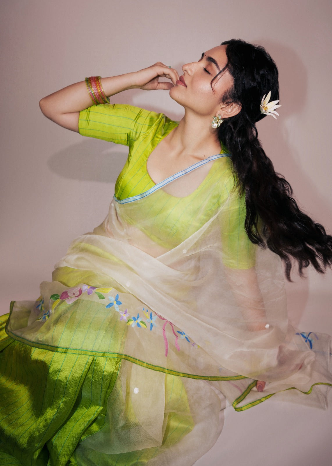 Kayudu in Garland Jamdani Sari