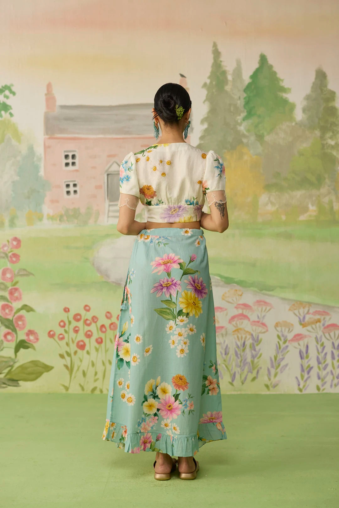Aqua Daisy Underskirt