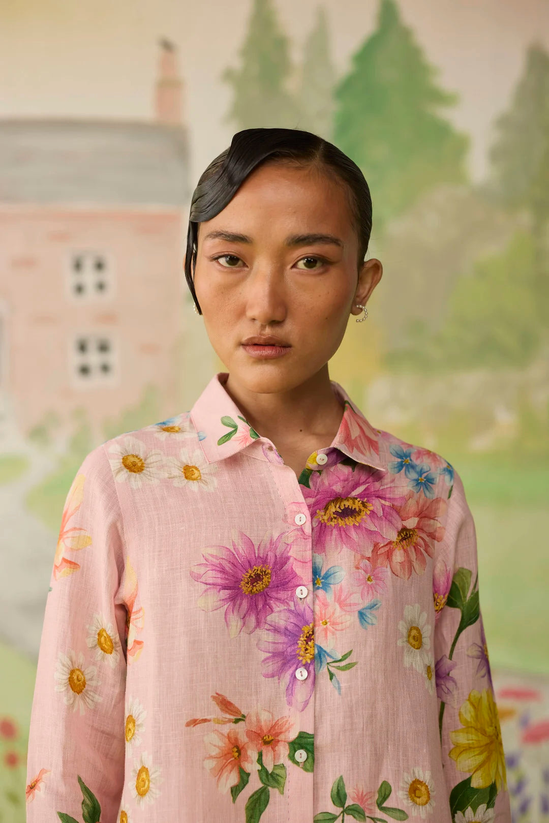 Nice Day Linen Shirt Pink